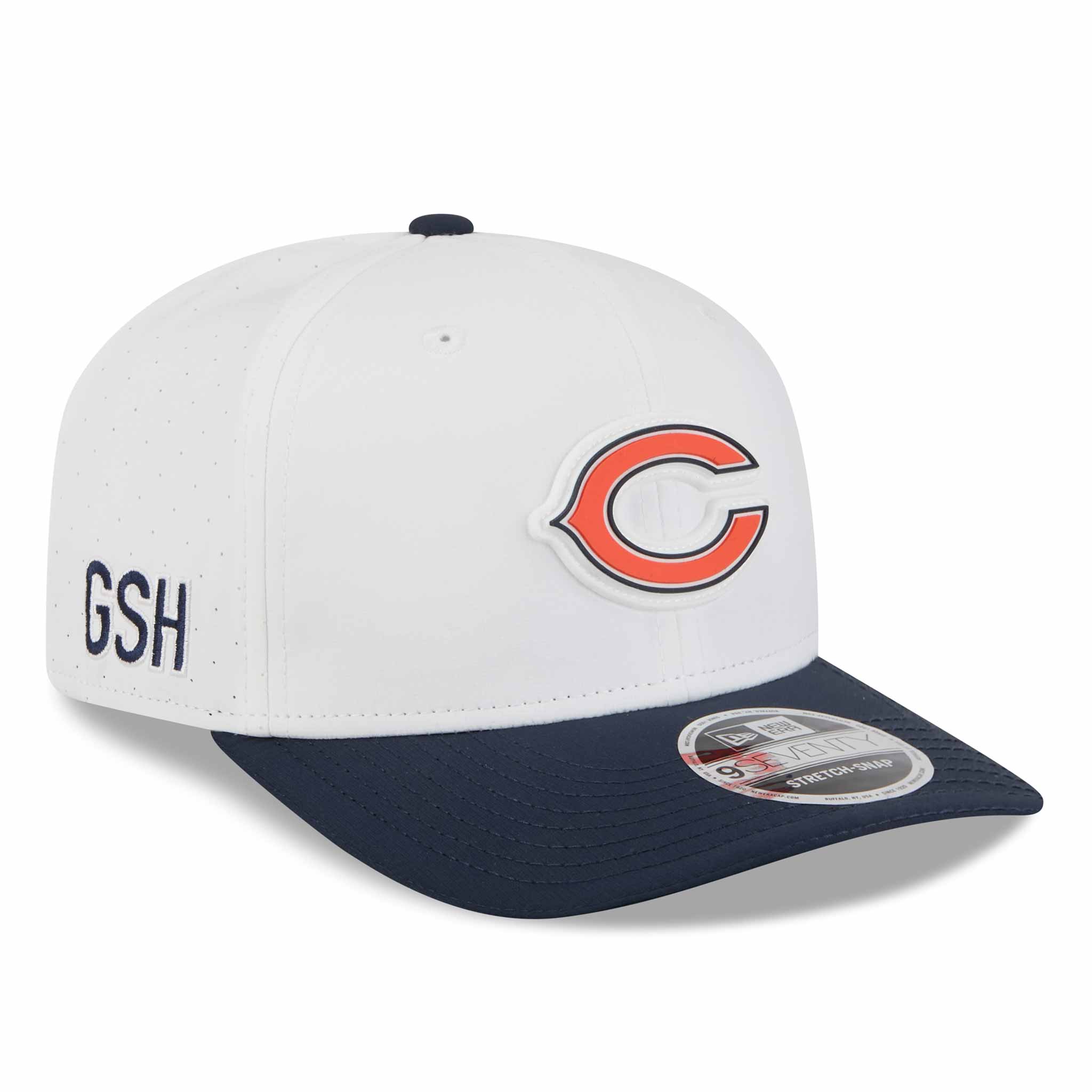 Chicago Bears New Era Training Camp White C 9SEVENTY Stretch Snap Adjustable Cap、mySite、vikingsvslions
