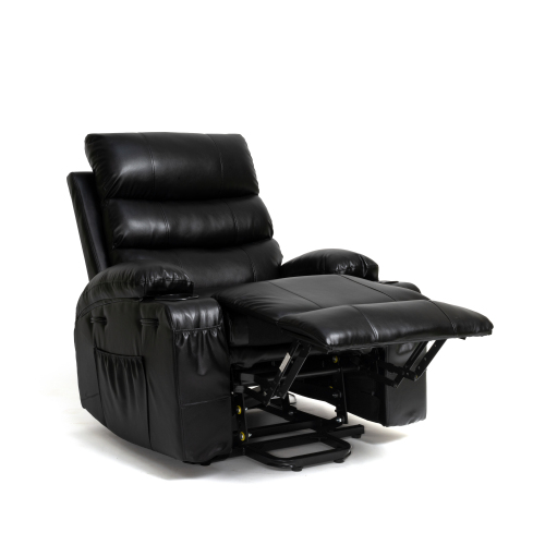 21"seat width,large size Electric Power Lift Recliner Chair Sofa for Elderly, 8 point vibration Massage and lumber heat, Remote Control, Side Pockets and Cup Holders, cozy fabric, overstuffed arm pu、、casual