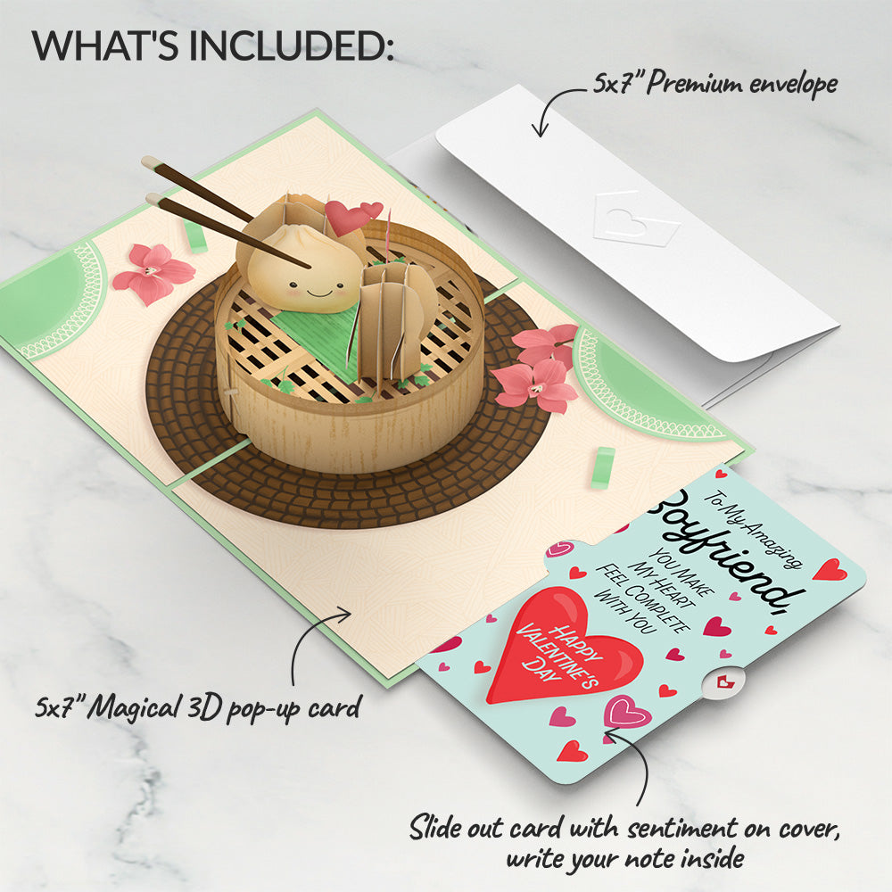 You're All That and Dim Sum Valentine Pop-Up Card and Sentiment Set for Boyfriend、mySite、solidvoid