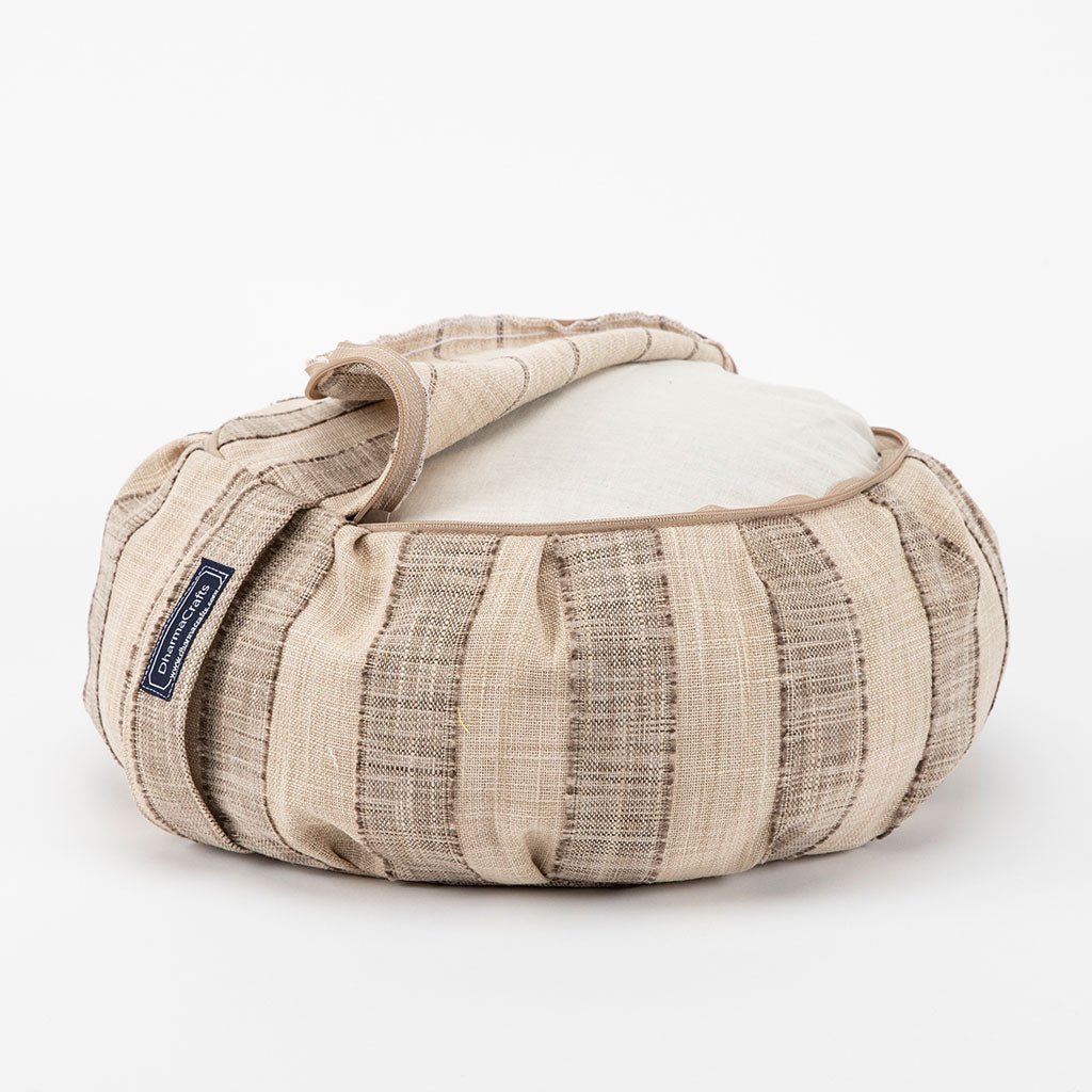 Coffee Stripe Buckwheat Hull Zafu - COVER ONLY、mySite、topwebapps