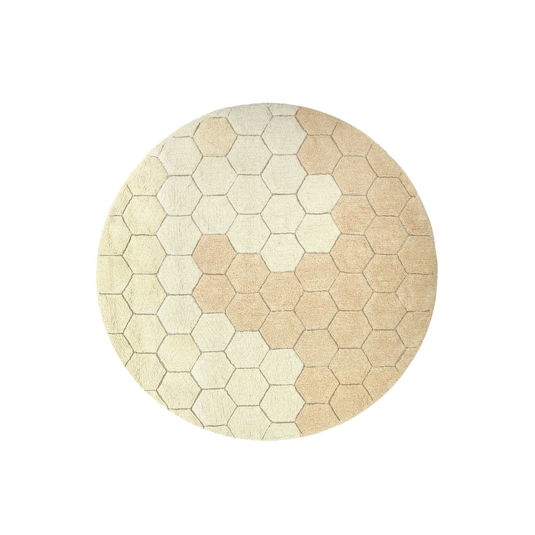 Planet Bee Round Honeycomb Golden Washable Rug、mySite、gigharbornorthrealestate