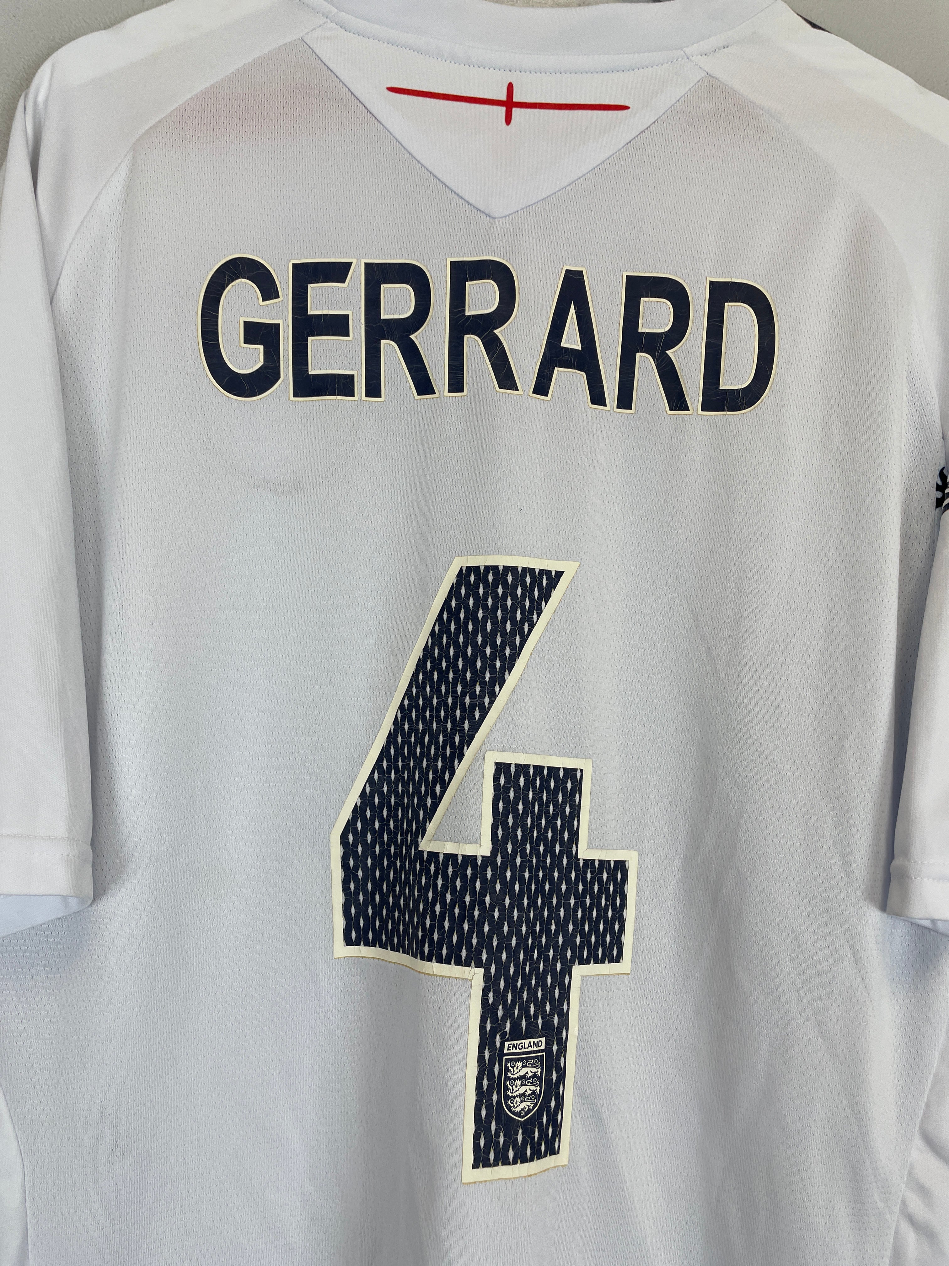 2007/09 ENGLAND GERRARD #4 HOME SHIRT (L) UMBRO、mySite、sh2007/09 ENGLAND GERRARD #4 HOME SHIRT (L) UMBRO、mySite、glenpowelloop_name