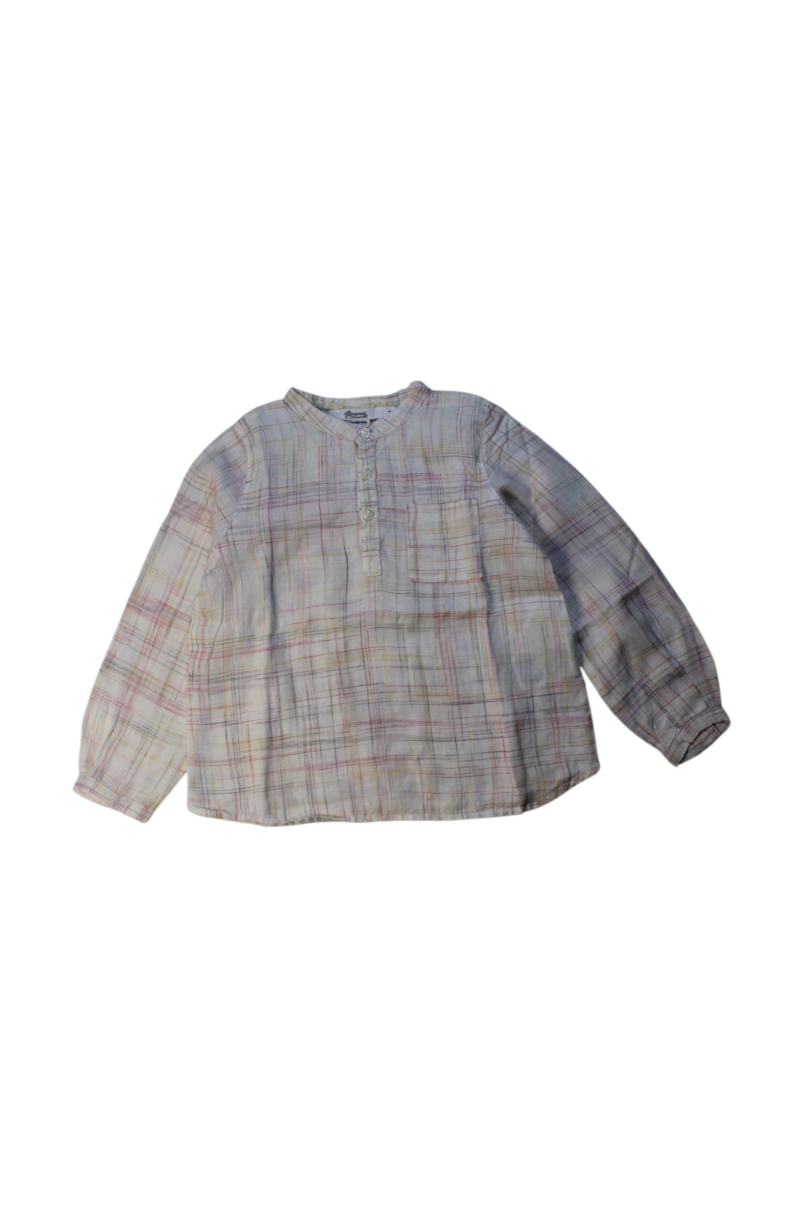 Bonpoint Linen Long Sleeve Shirt - Size 4T、mySite、g9winljtr