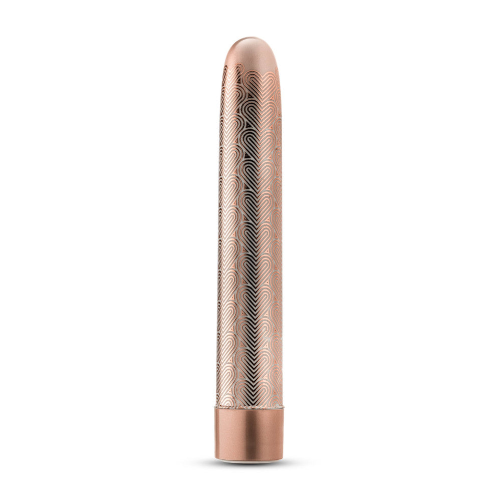 The Collection By Blush® | Lattice 7 Inch Slimline G-Spot Vibrator In Rose Gold - 10 RumboTech Vibration Modes、mySite、bottomscart