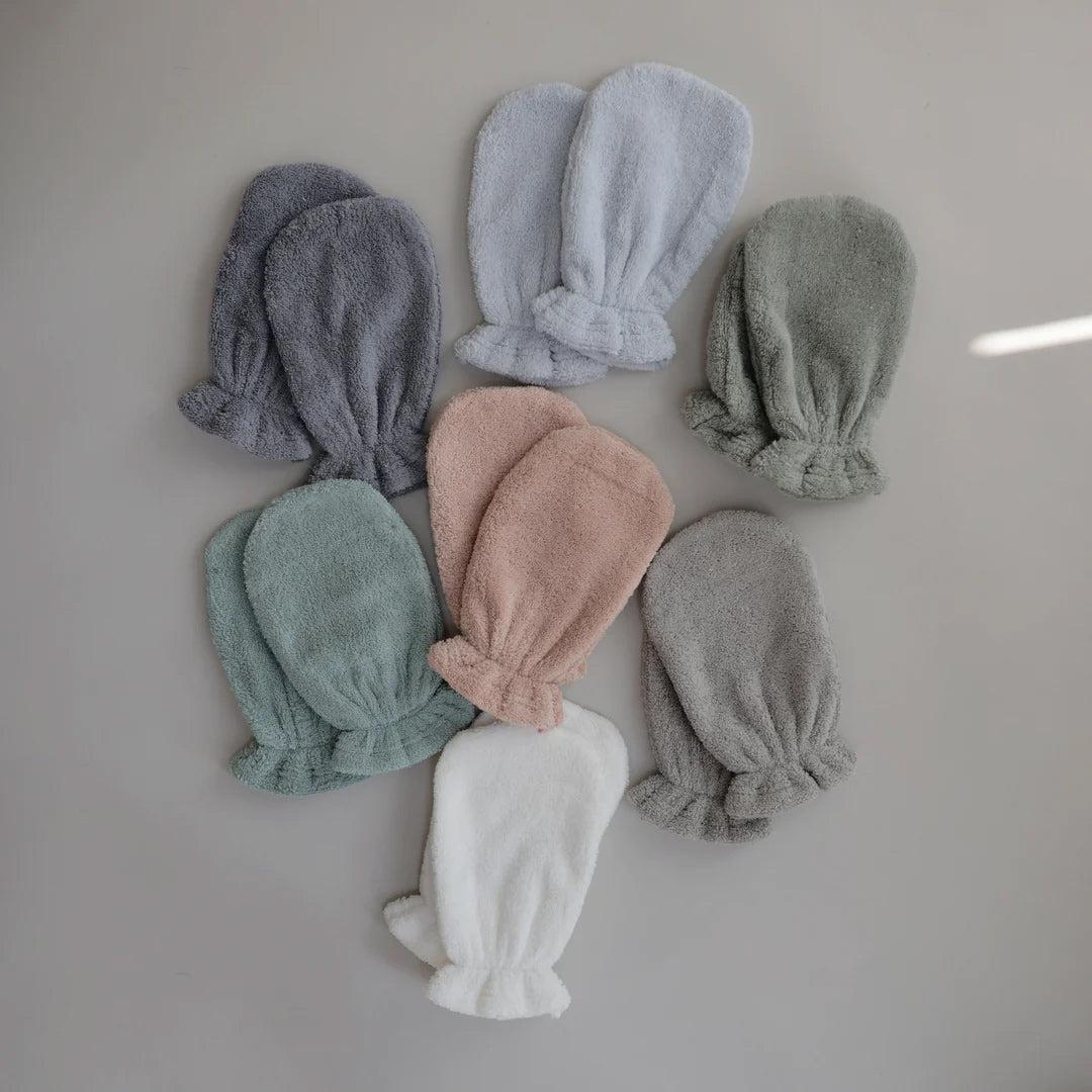 Mushie Bath Mitt - 2 Pack - Moss、mySite、merchandisen