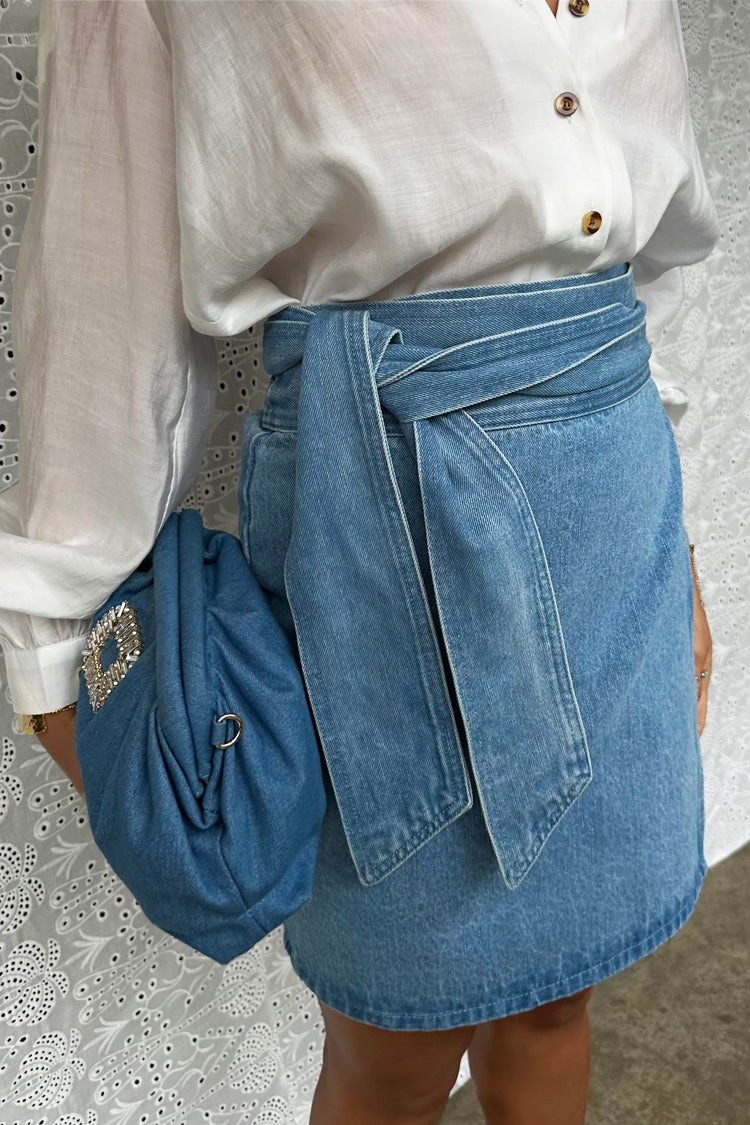 Denim Mini Jaspre Skirt、mySite、solidvoid