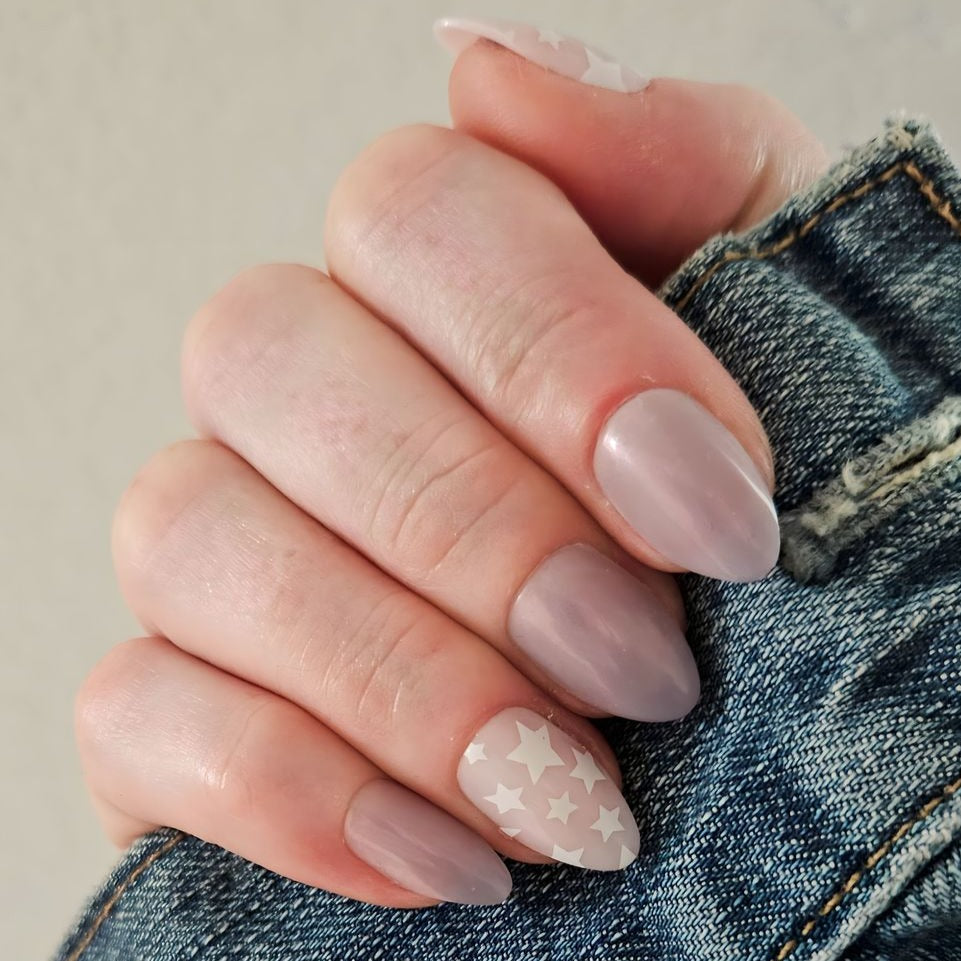 Mermaid Stars - Press-On | Medium | Almond、mySite、solidvoid