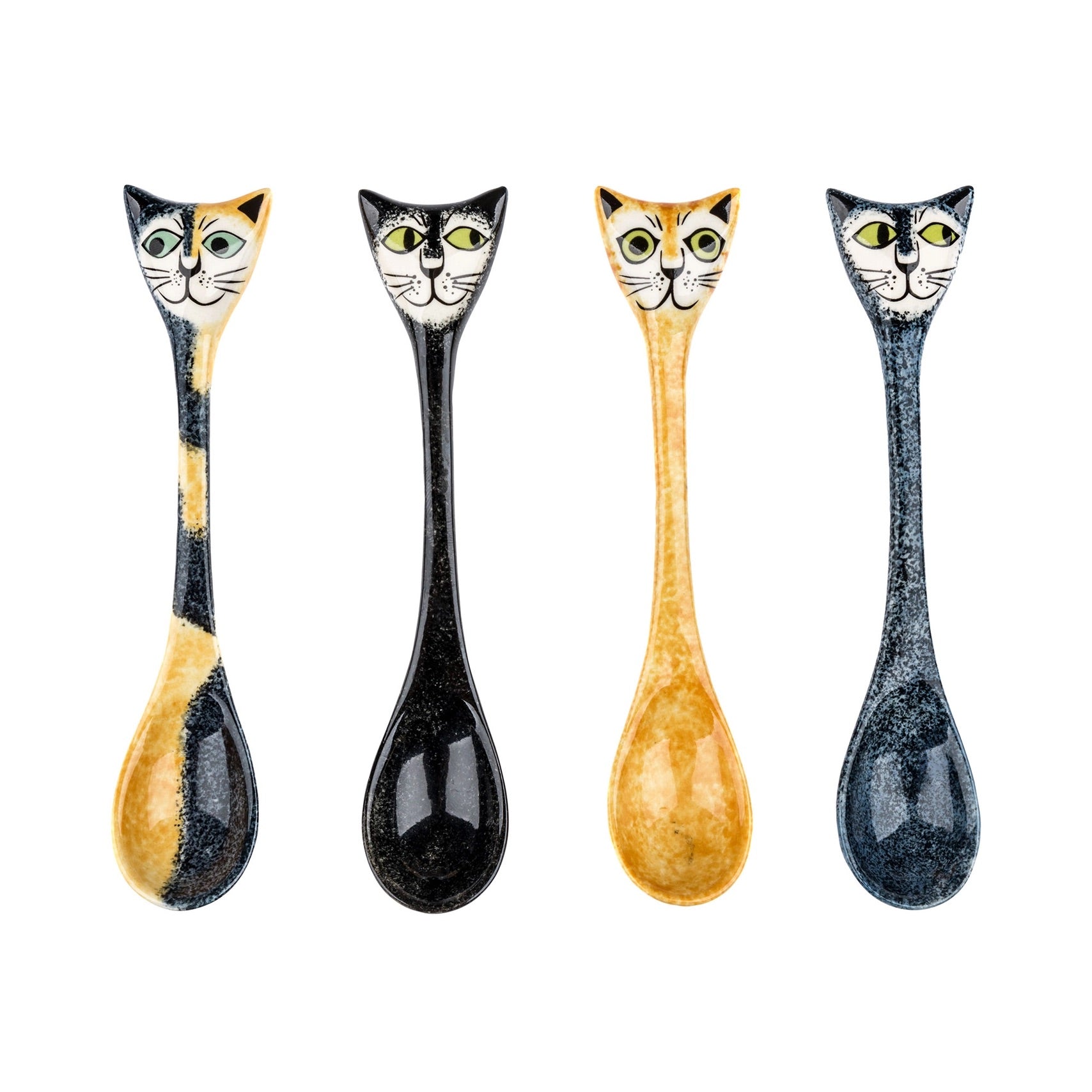 Box Set of Four Ceramic Wildlife Spoons、mySite、g9winljtr