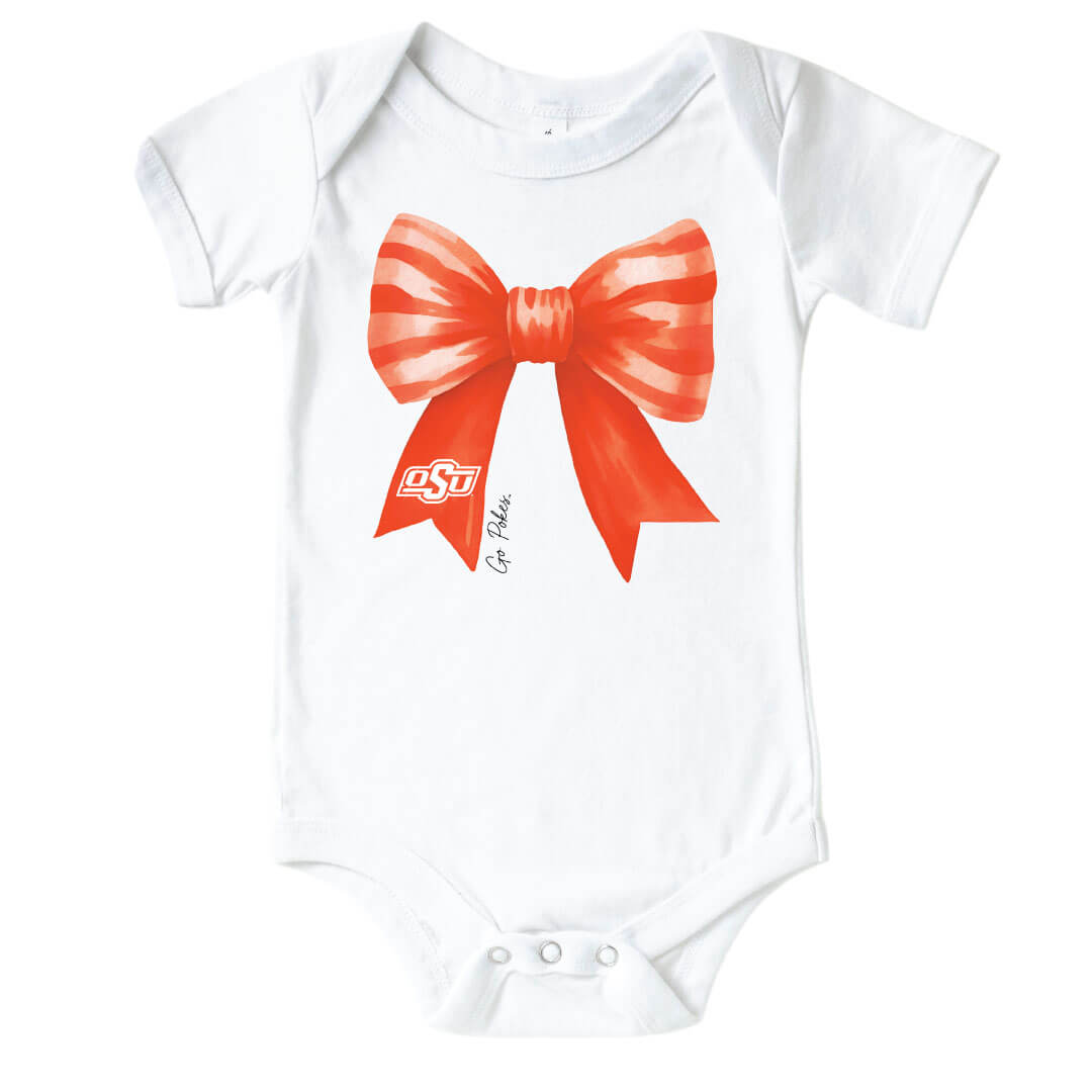  Oklahoma State University | Footballs & Bows Graphic Bodysuit、mySite、layawaytickets