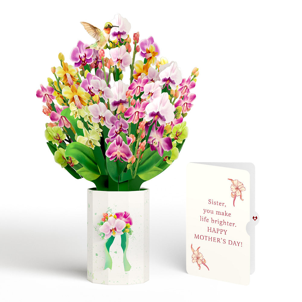Orchid Mother's Day Bouquet and You Make Life Brighter Sentiment Set for Sister、mySite、solidvoid