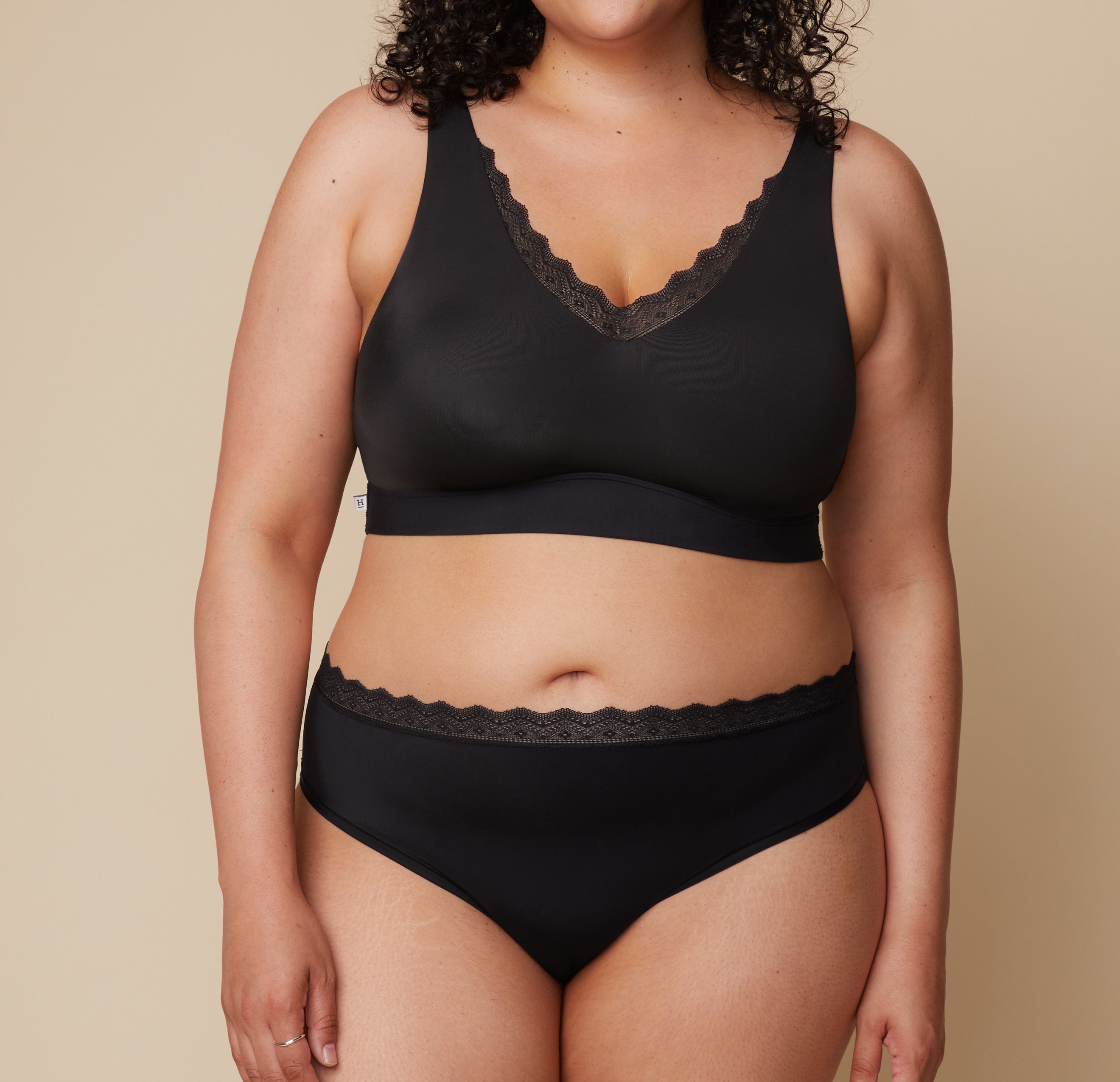 Bliss Lace Highwaist Brief - Black、mySite、bengalsvssteelers