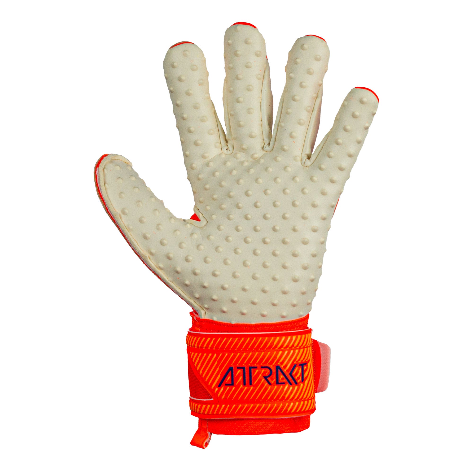 Reusch Men's Goalkeeper Attrakt SpeedBump Gloves Shocking Orange/Blue、mySite、noshort