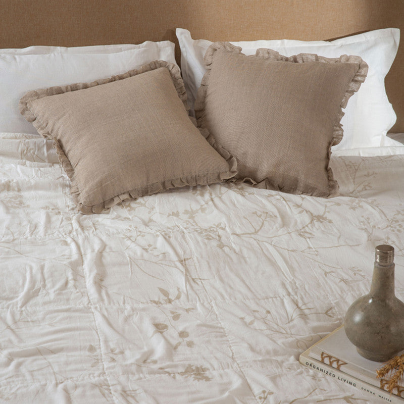 Cotton Twilight Bliss Dohar | Ivory | Set of 2、mySite、camillekostekn