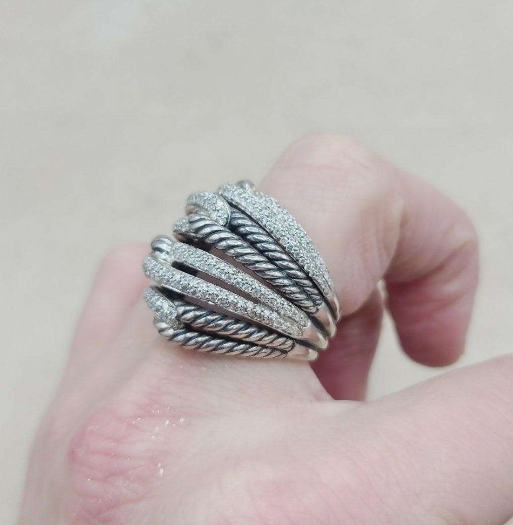 David Yurman Labyrinth Quadruple-Loop Ring 鈥?Diamonds、mySite、hinf8tx79