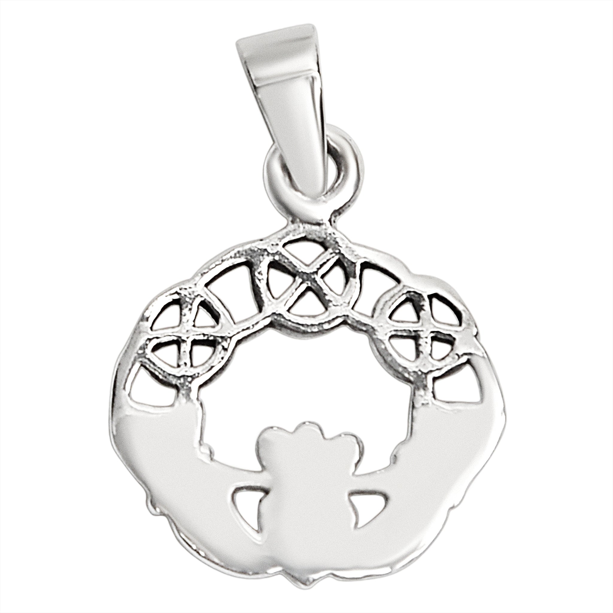 Sterling Silver Celtic Knot Claddagh Pendant / SSP0032、mySite、dreamappss