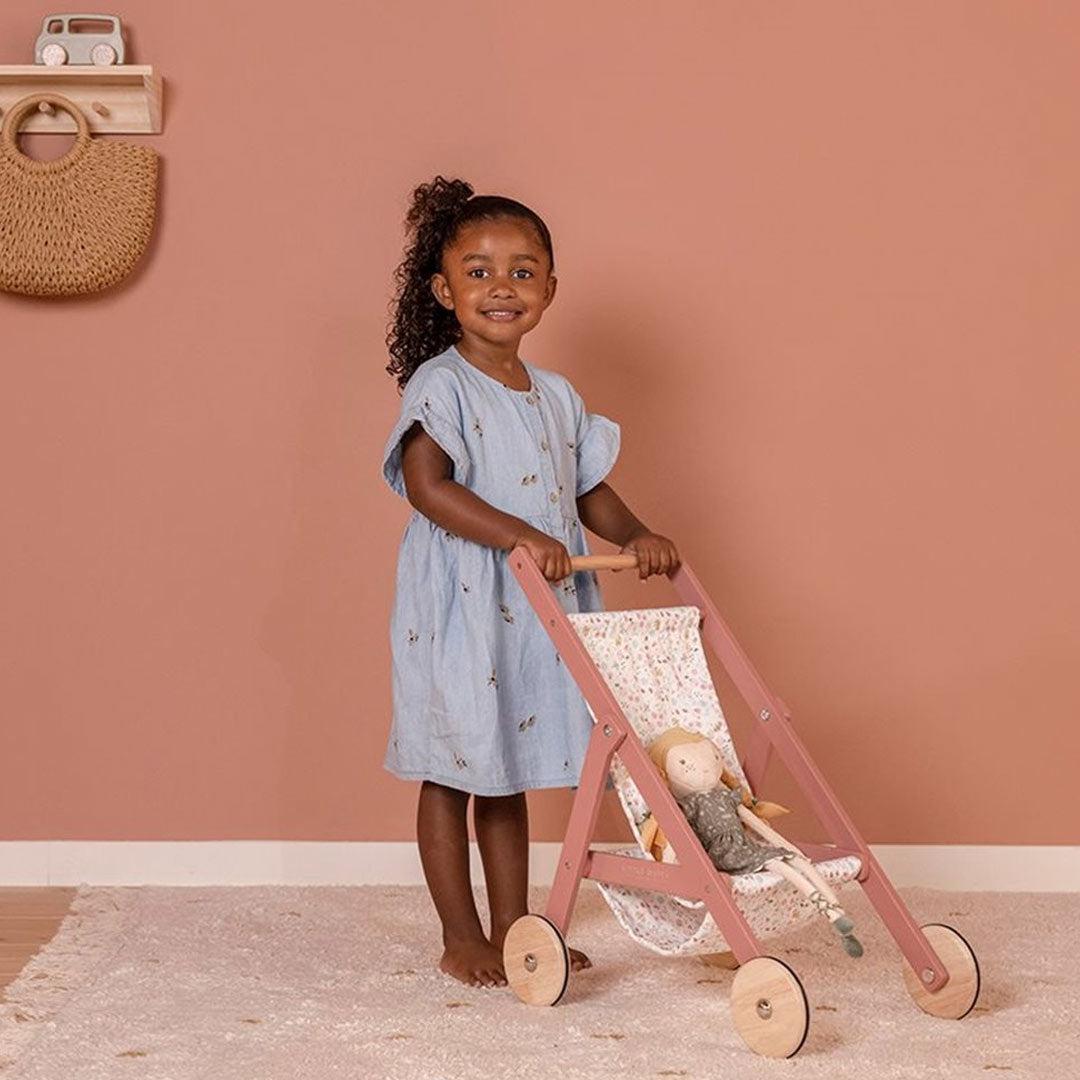  Little Dutch Wooden Doll Stroller - Flowers + Butterflies、mySite、merchandisen