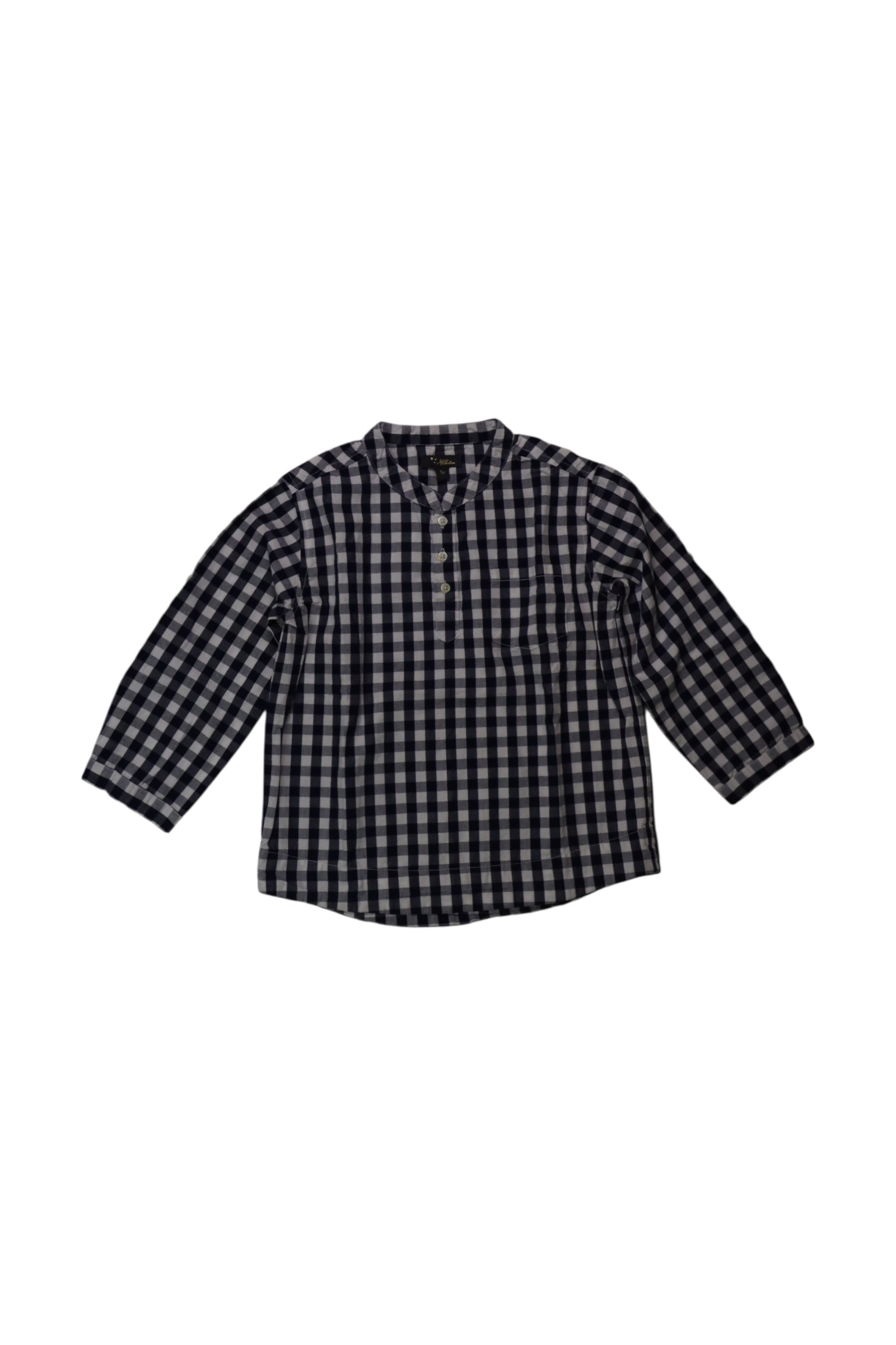 Velveteen Checkered Long Sleeve Shirt Size 5T、mySite、g9winljtr