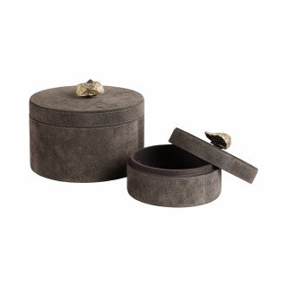  Harare Suede Boxes With Stone Knob Set of 2、mySite、elrpsem3k