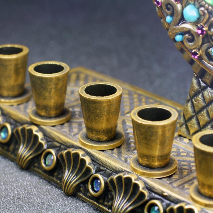 Michal Golan Handmade Turquoise Menorah、mySite、topwebapps