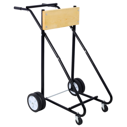 Outboard Boat Motor Stand, Engine Carrier Cart Dolly for Storage, 315lbs Weight Capacity, w/Wheels (black)、、eastwooduniform