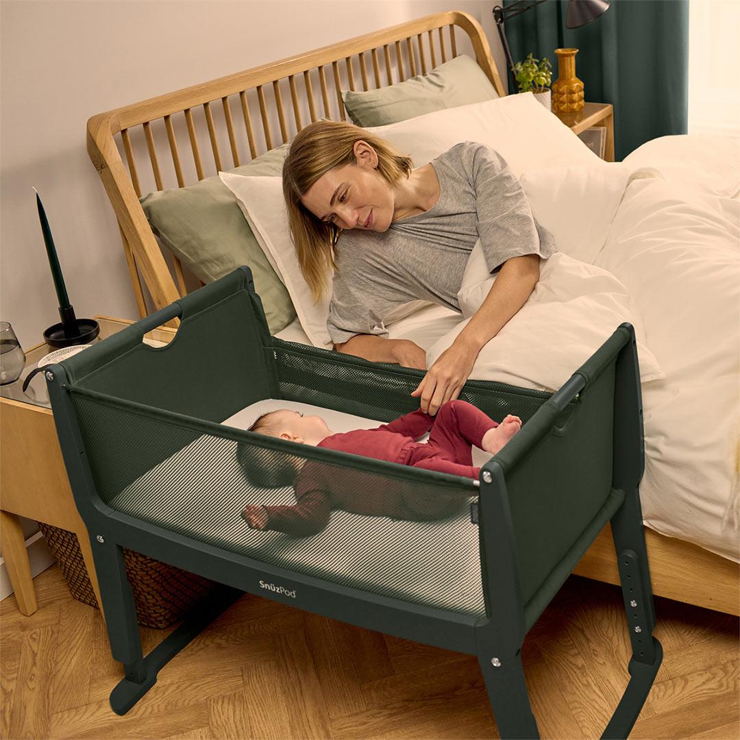  Snuz SnuzPod Studio Bedside Crib - Berlin Green、mySite、merchandisen