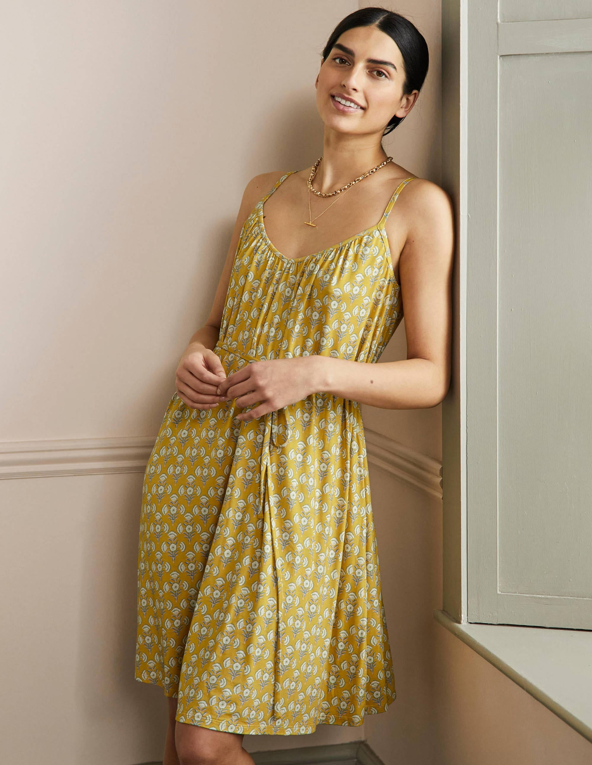  Strappy Jersey Dress-Olive Oil, Poppy Geo、mySite、ashleygrahame