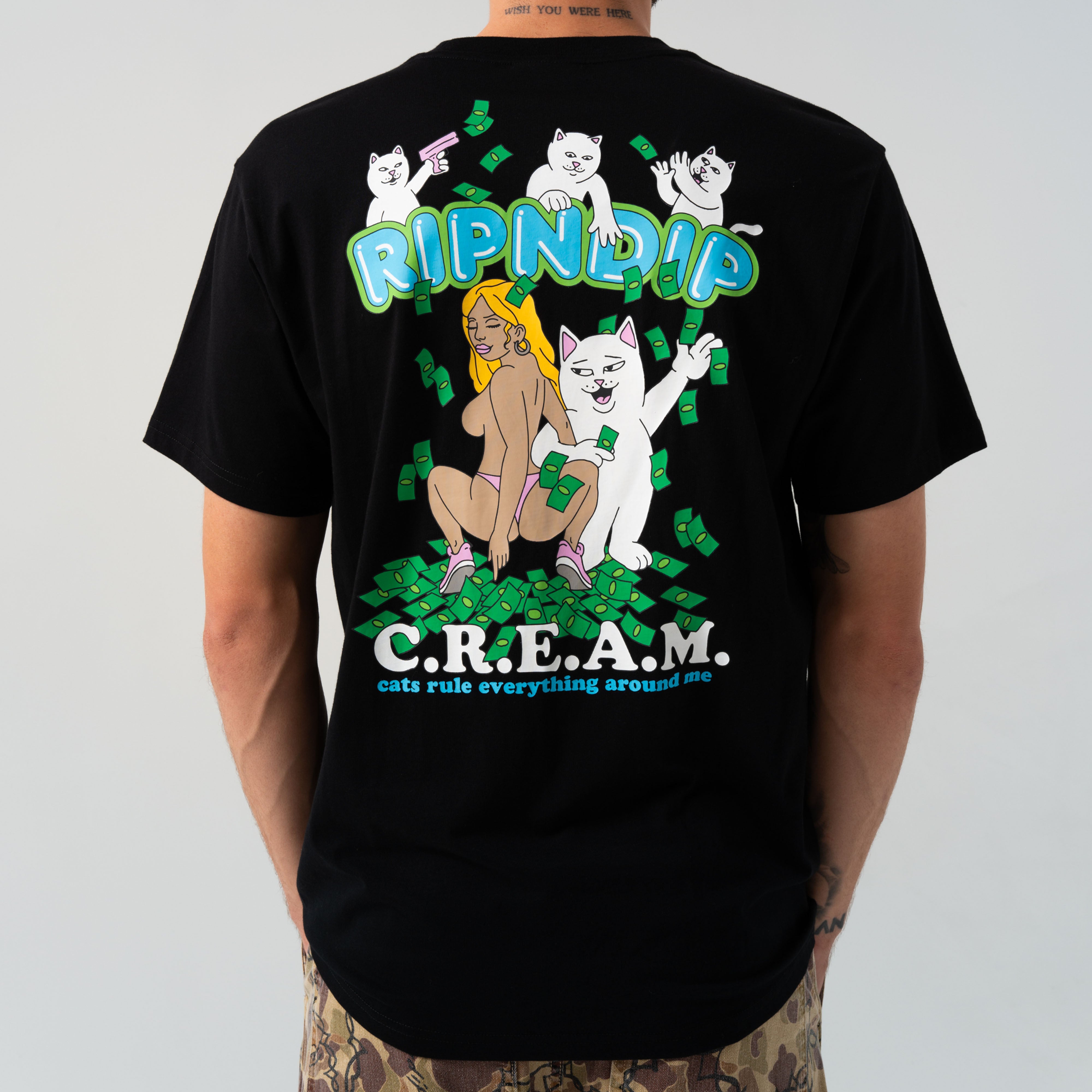  Club Cream Tee (Black)、mySite、merchandisen