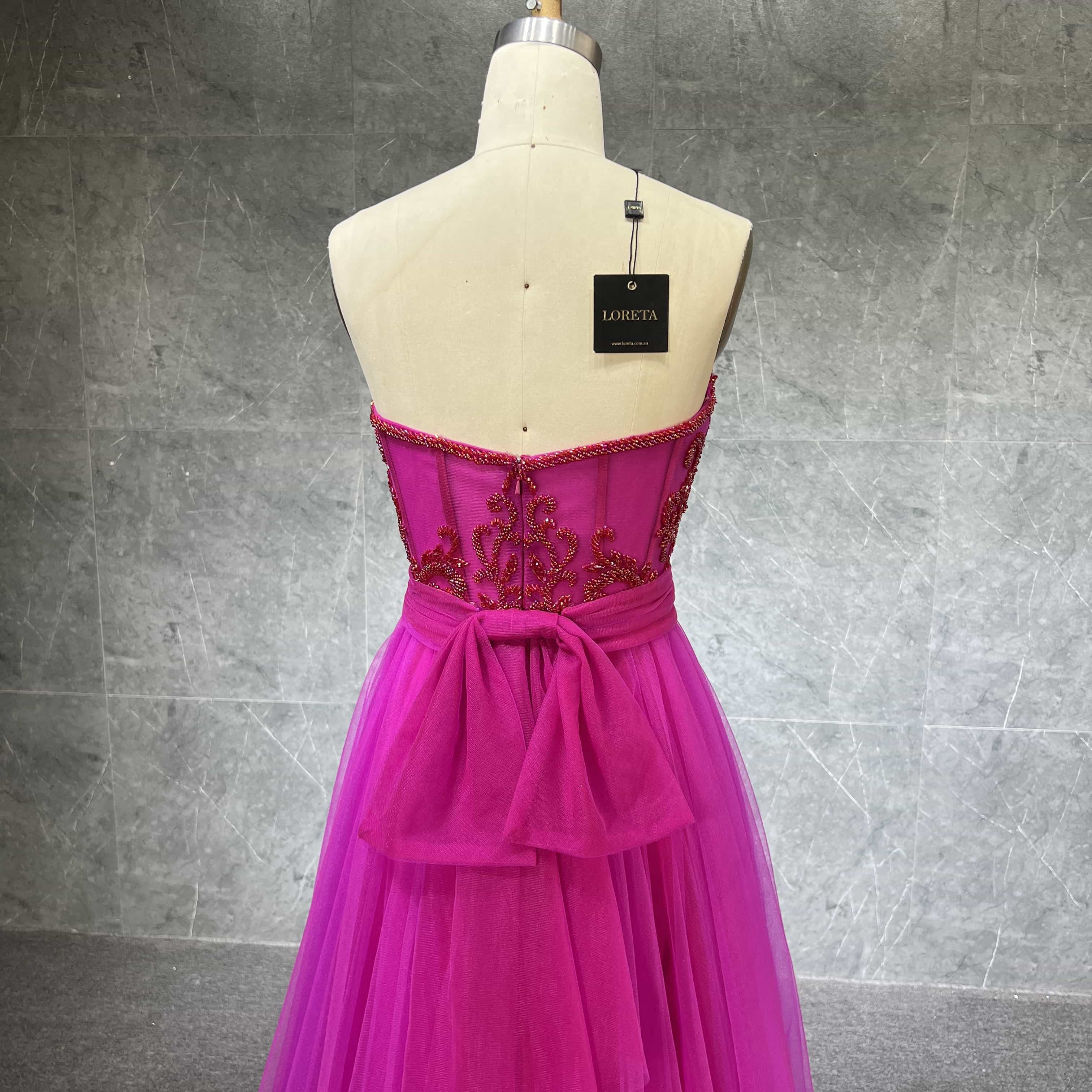  Lisa Strapless Beaded Dress (Fuchsia)、mySite、merchandisen