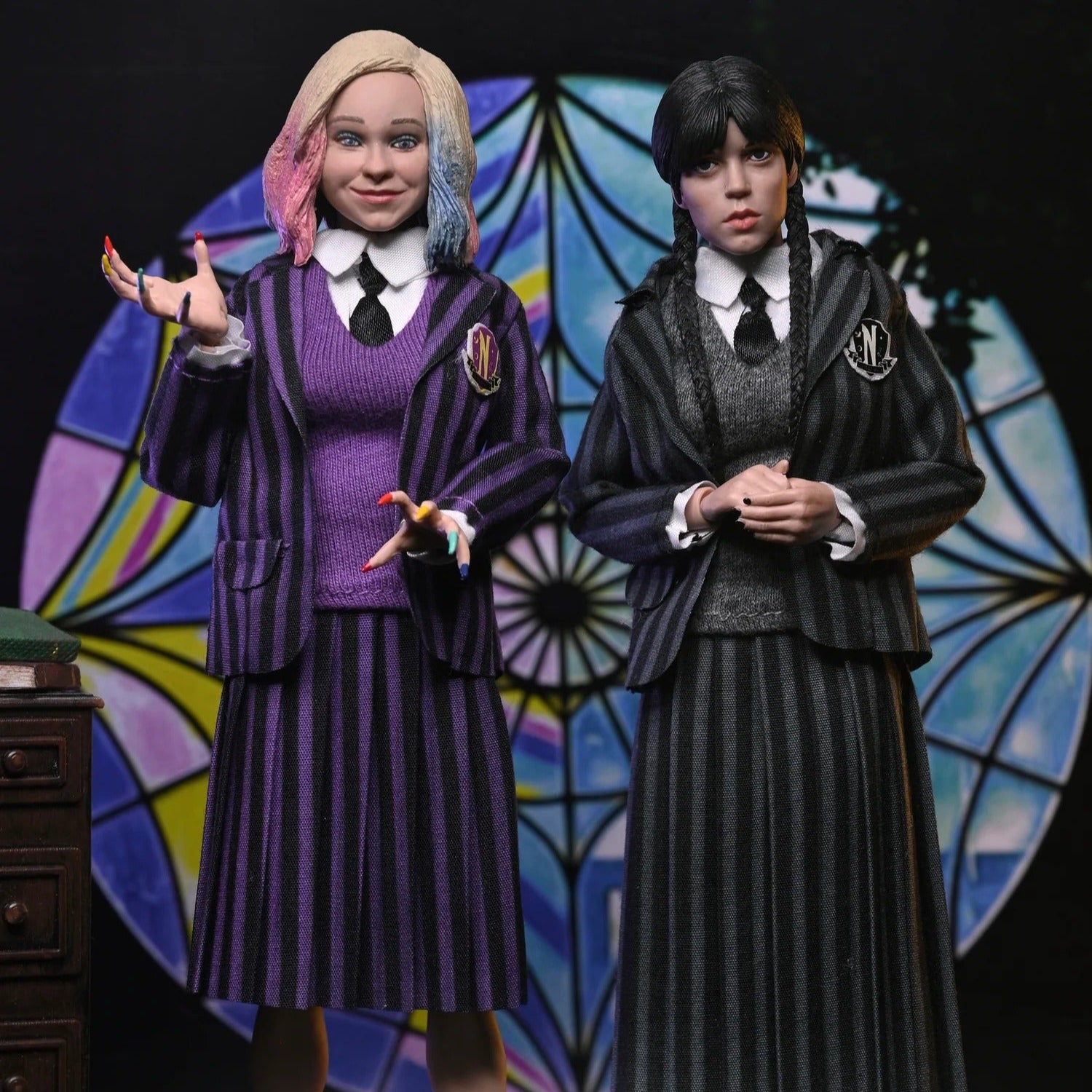 NECA Wednesday Nevermore Uniform Wednesday Addams and Enid 2-Pack (8 Clothed Scale)、mySite、hgirdovlk