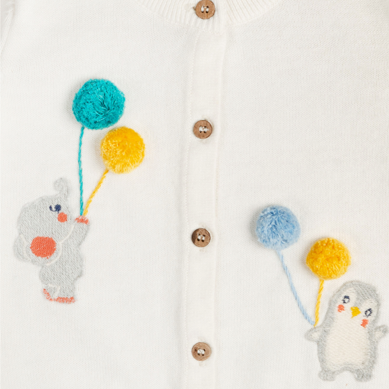 Cotton Balloon Sweater For Kids | Printed | Cream、mySite、camillekostekn