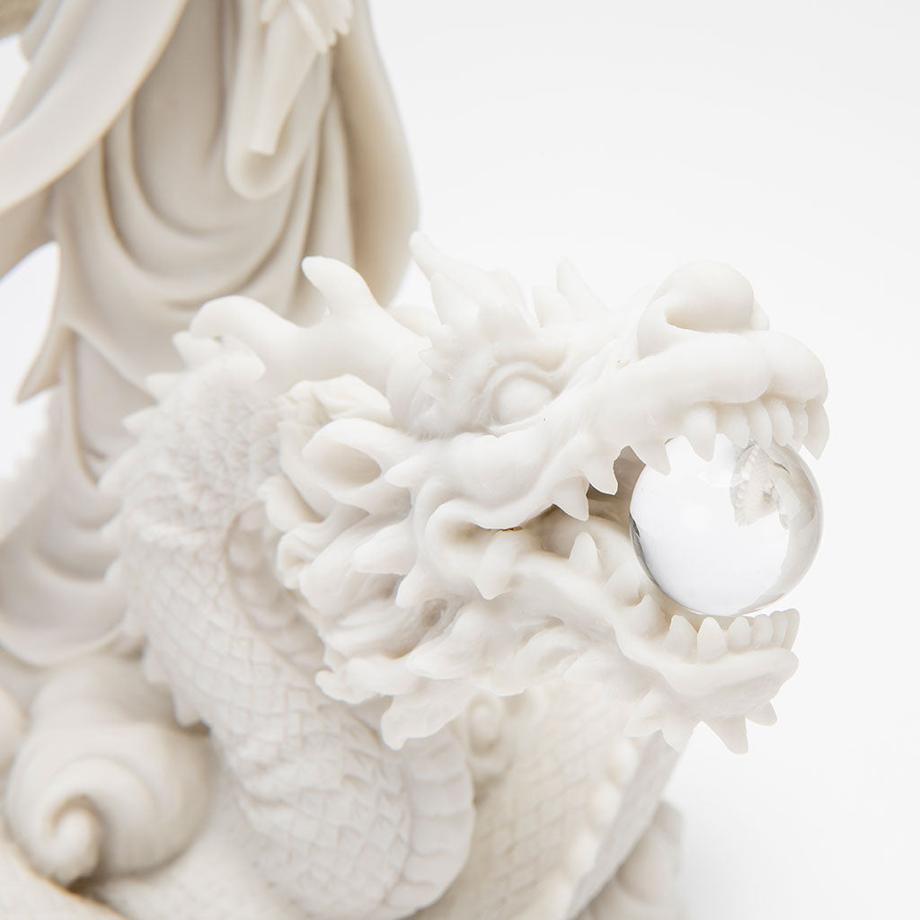 Marble Quan Yin Riding Dragon Statue、mySite、topwebapps