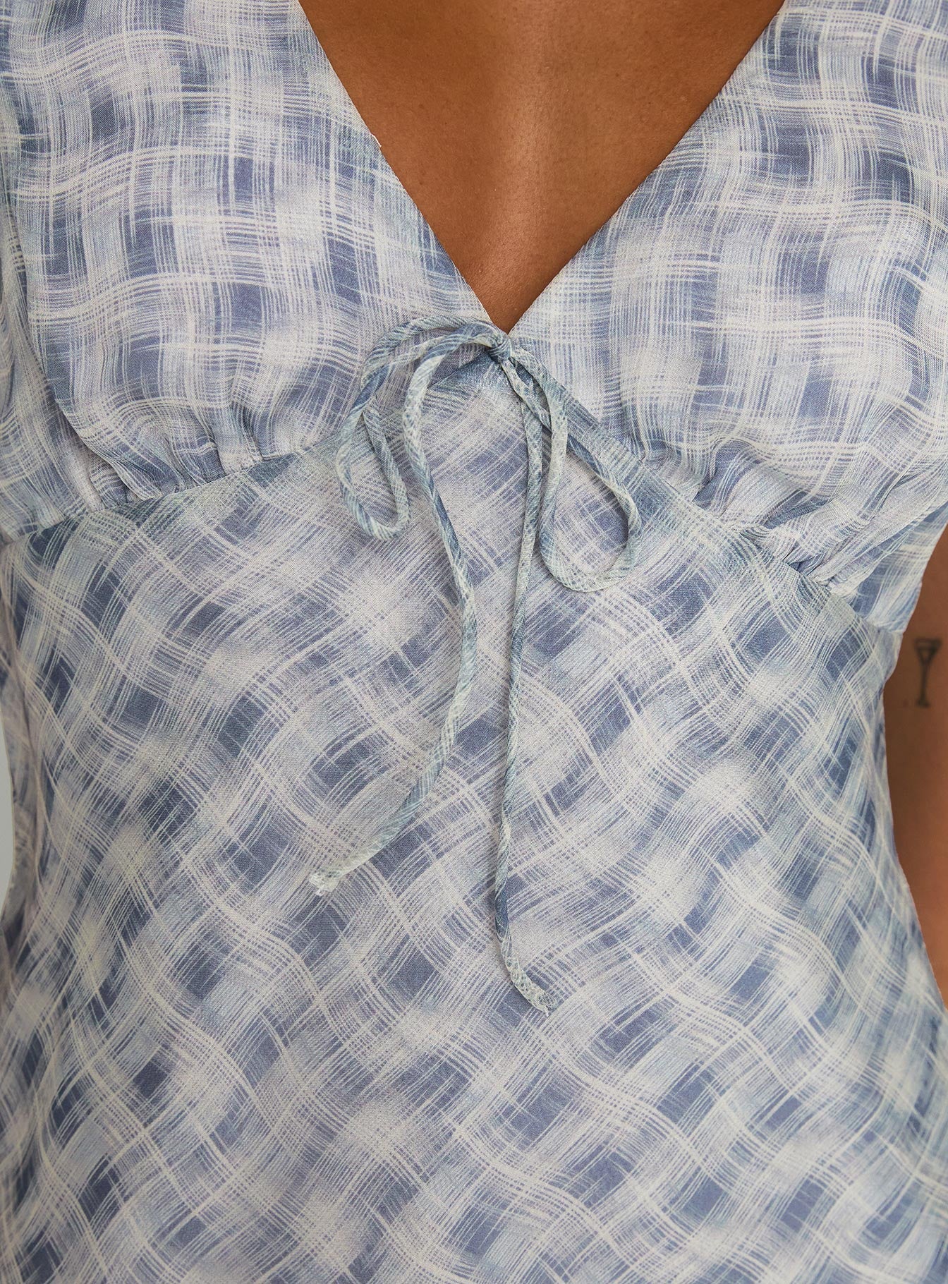 My Last Love Top Blue Check、mySite、solidvoid