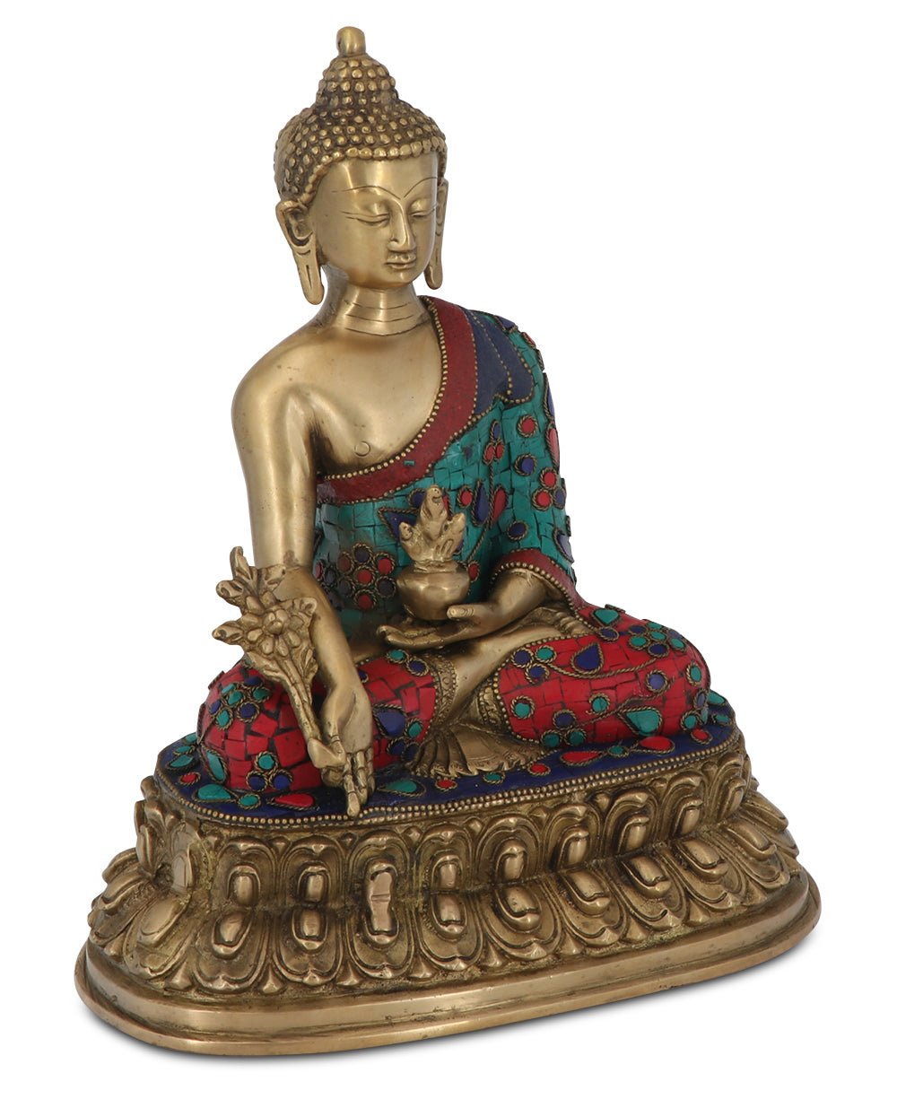 Mosaic Design Brass Medicine Buddha Statue、mySite、topwebapps