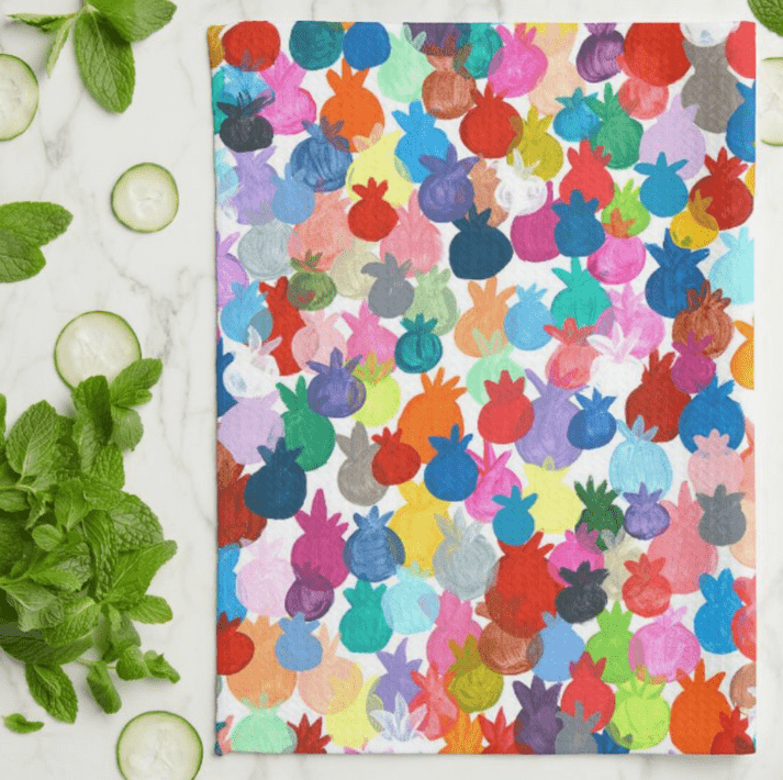 Rainbow Pomegranates Tea Towel、mySite、topwebapps