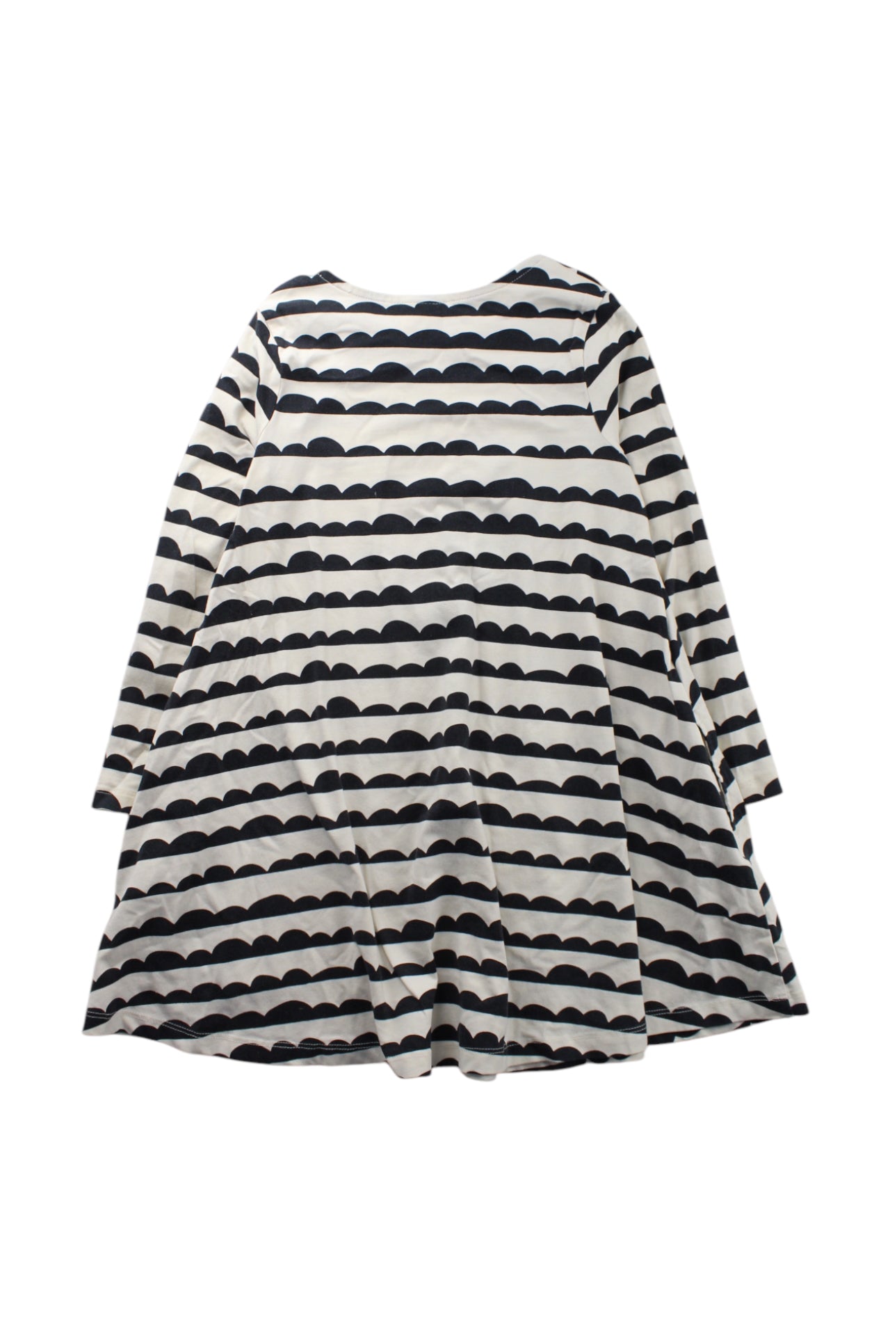 Hanna Andersson Long Sleeve Striped Dress - Size 6-7Y、mySite、g9winljtr
