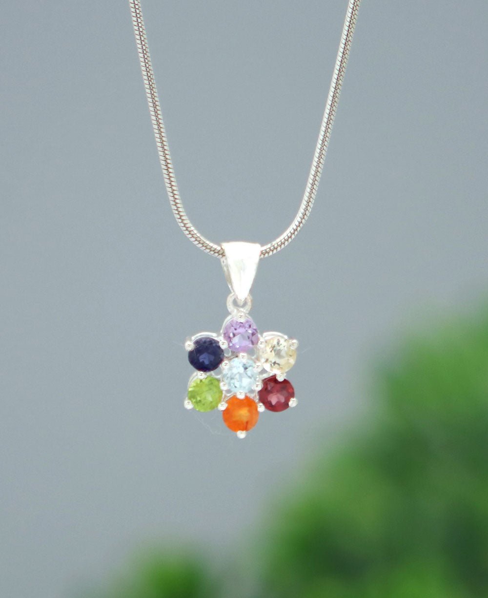 Sterling Silver Chakra Flower Pendant、mySite、topwebapps