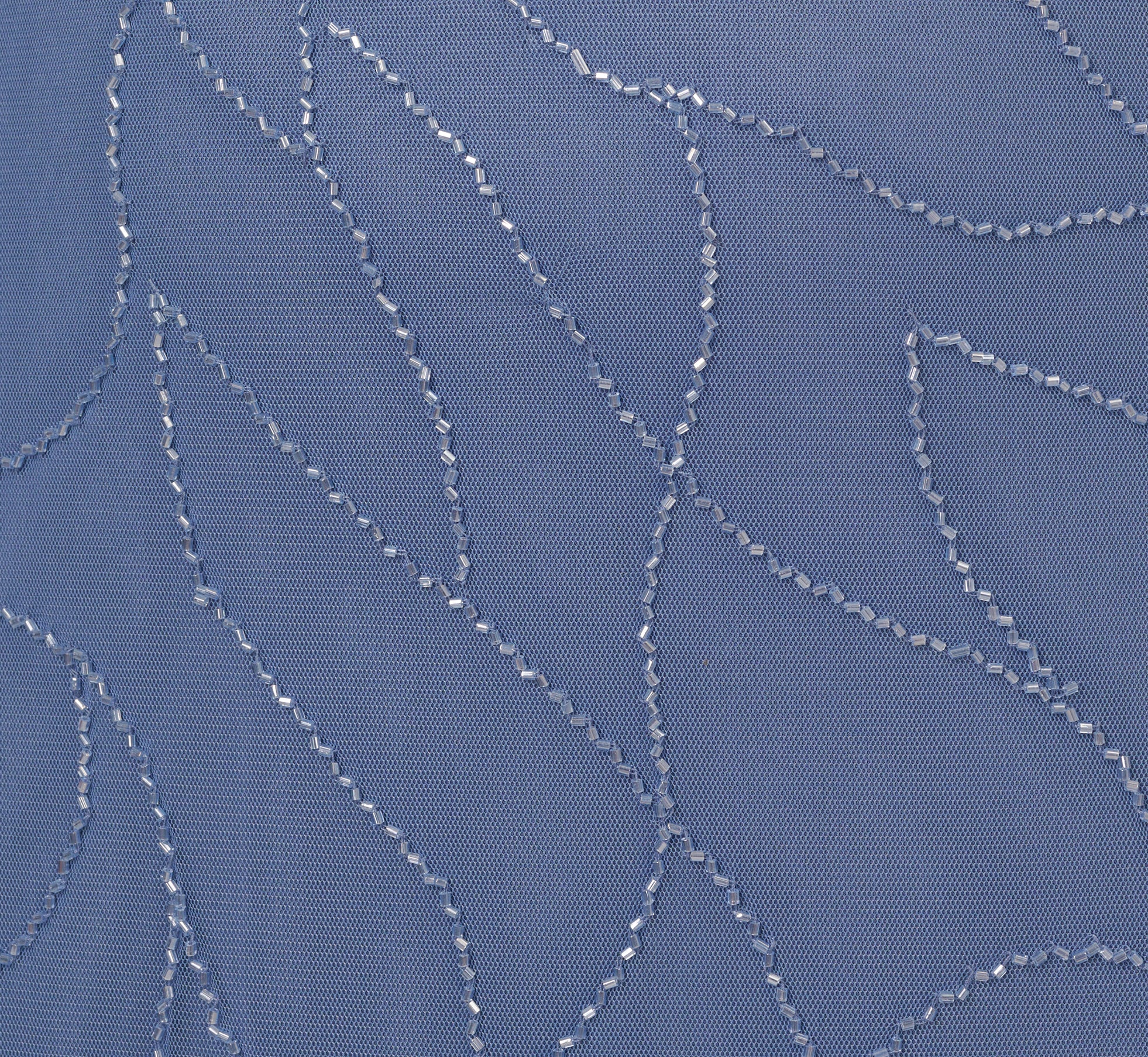 Plus Size Beaded Blouson Mermaid Gown With Sheer Dolman Sleeves In French Blue、mySite、solidvoid