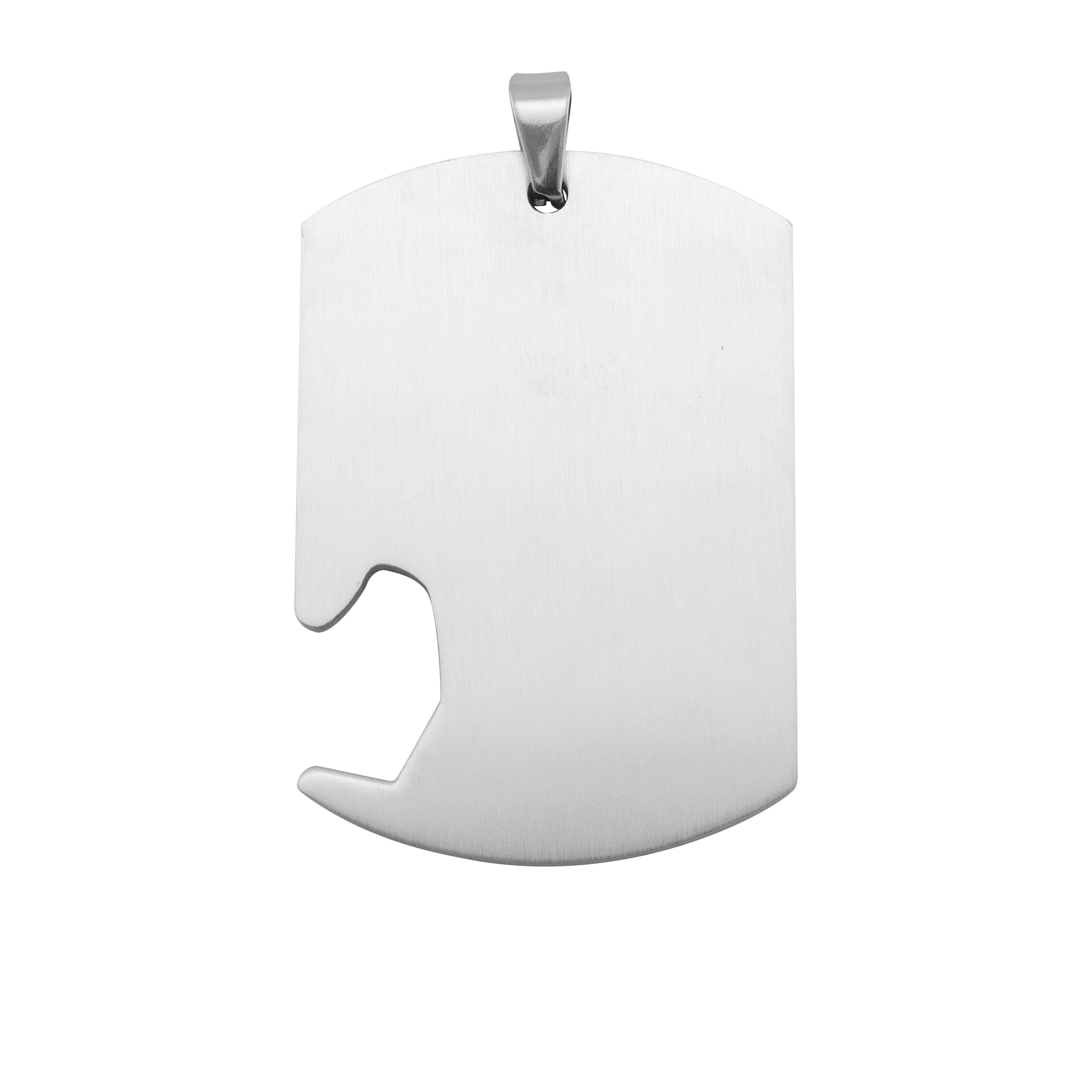 Stainless Steel Engravable Bottle Opener Pendant / PDC286、mySite、dreamappss