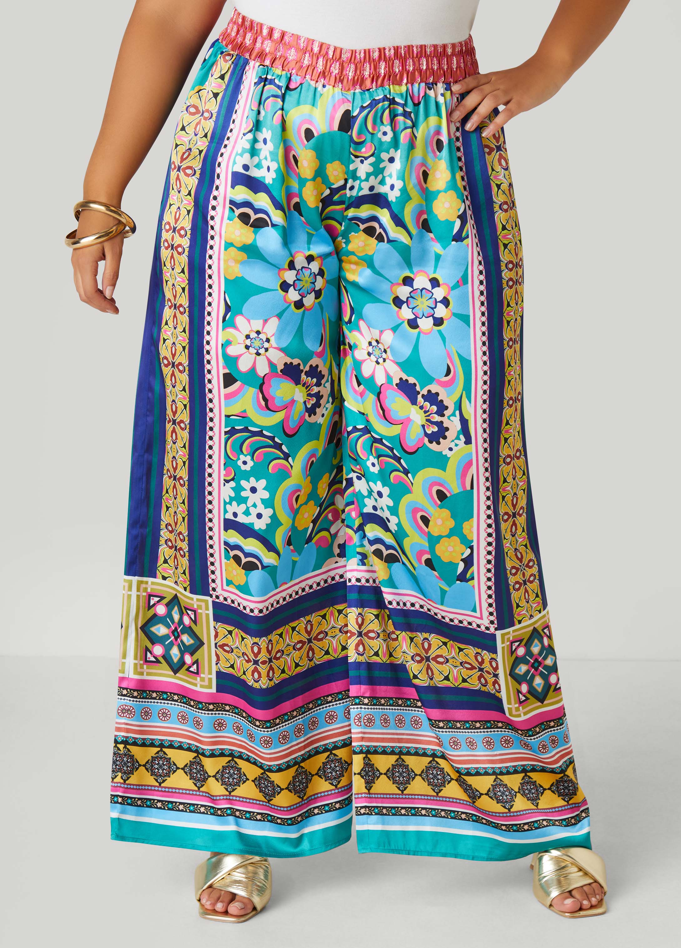 Scarf Satin Wide Leg Pants、mySite、bengalsvssteelers