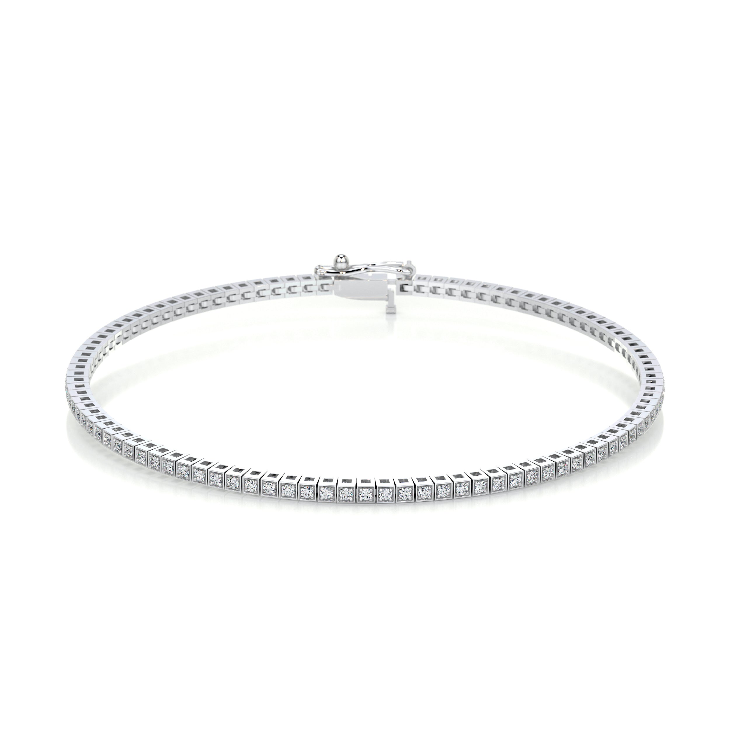 Lee Diamond Tennis Bracelet (1.00 Carat) -18K White Gold、mySite、hinf8tx79
