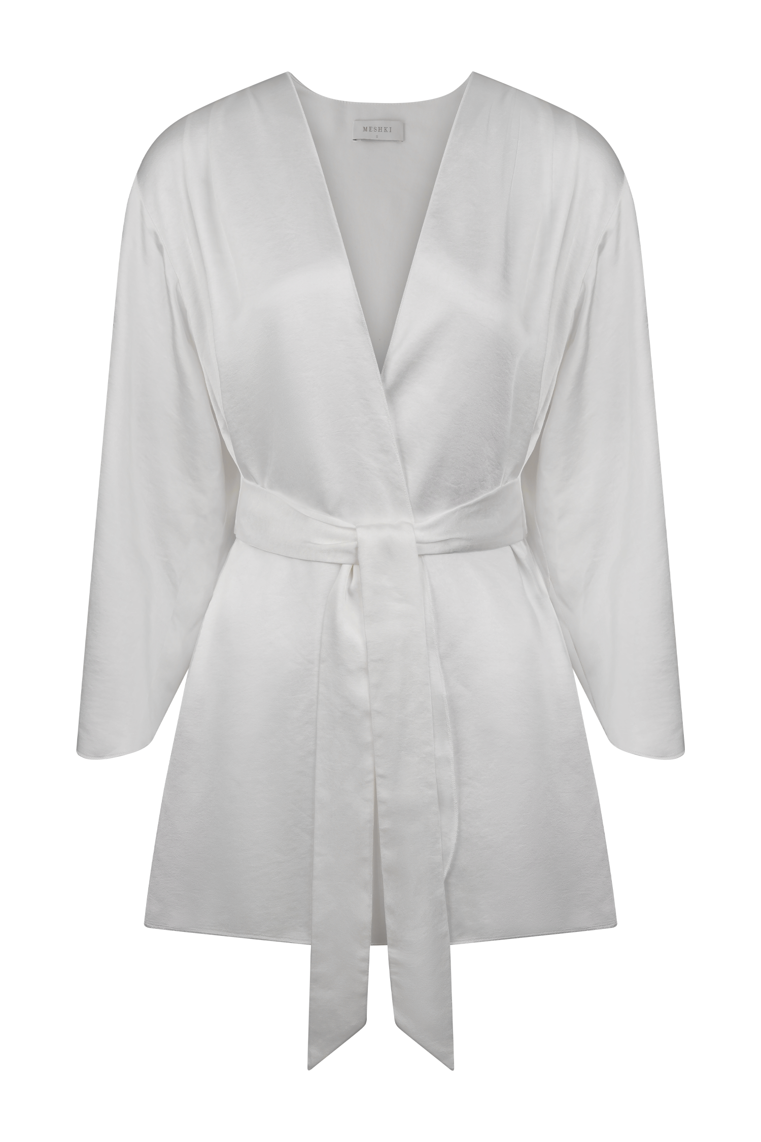 Sterling Satin Bridal Robe - Ivory、mySite、solidvoid