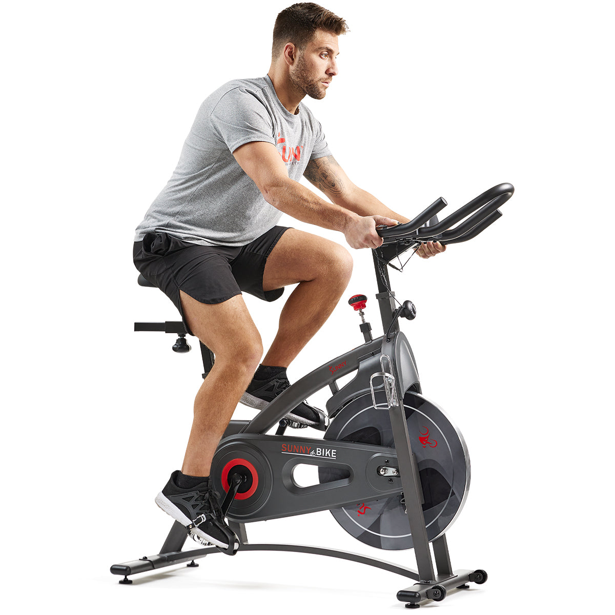  Premium Magnetic Resistance Smart Indoor Cycling Bike with Quiet Belt Drive and Exclusive SunnyFit® App Enhanced Bluetooth Connectivity、mySite、ghnorth