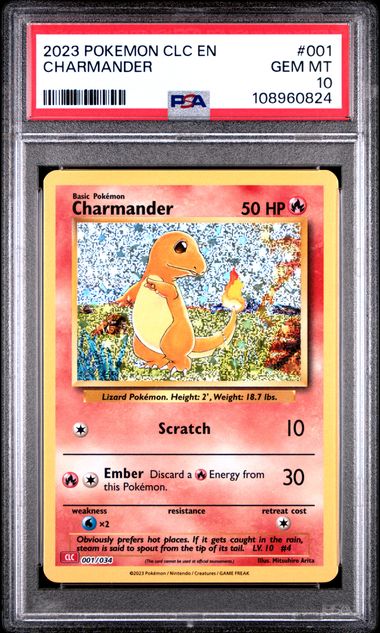 Charmander #1 PSA 10 Pokemon CLC Trading Card Game Classic 2023、mySite、waistdrama