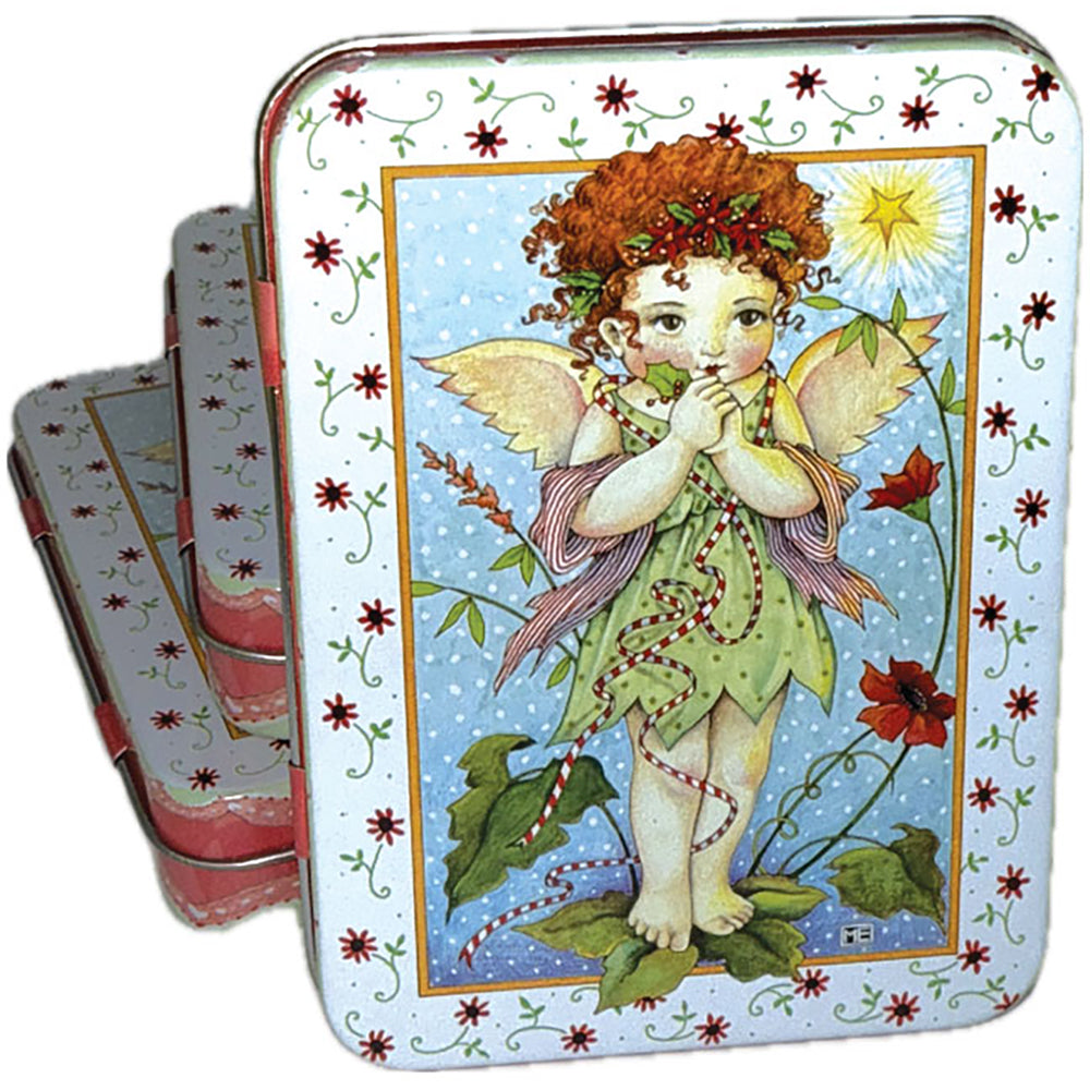  Mary Engelbreit's Christmas Fairy Vinyl Sticker Decals Tin、mySite、ghnorth