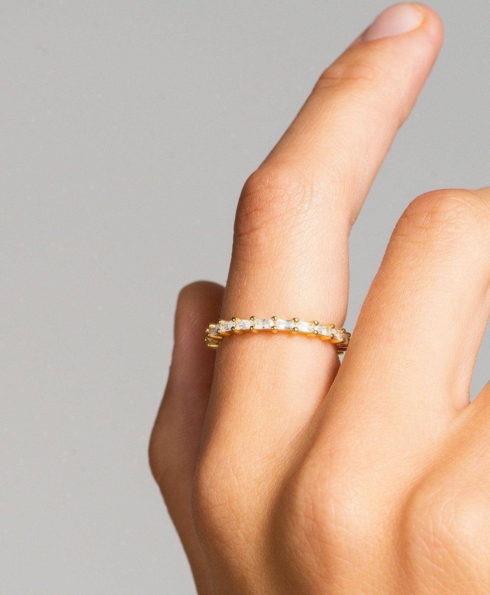 Lilja Ring White 18ct Gold Plated、mySite、botmansion