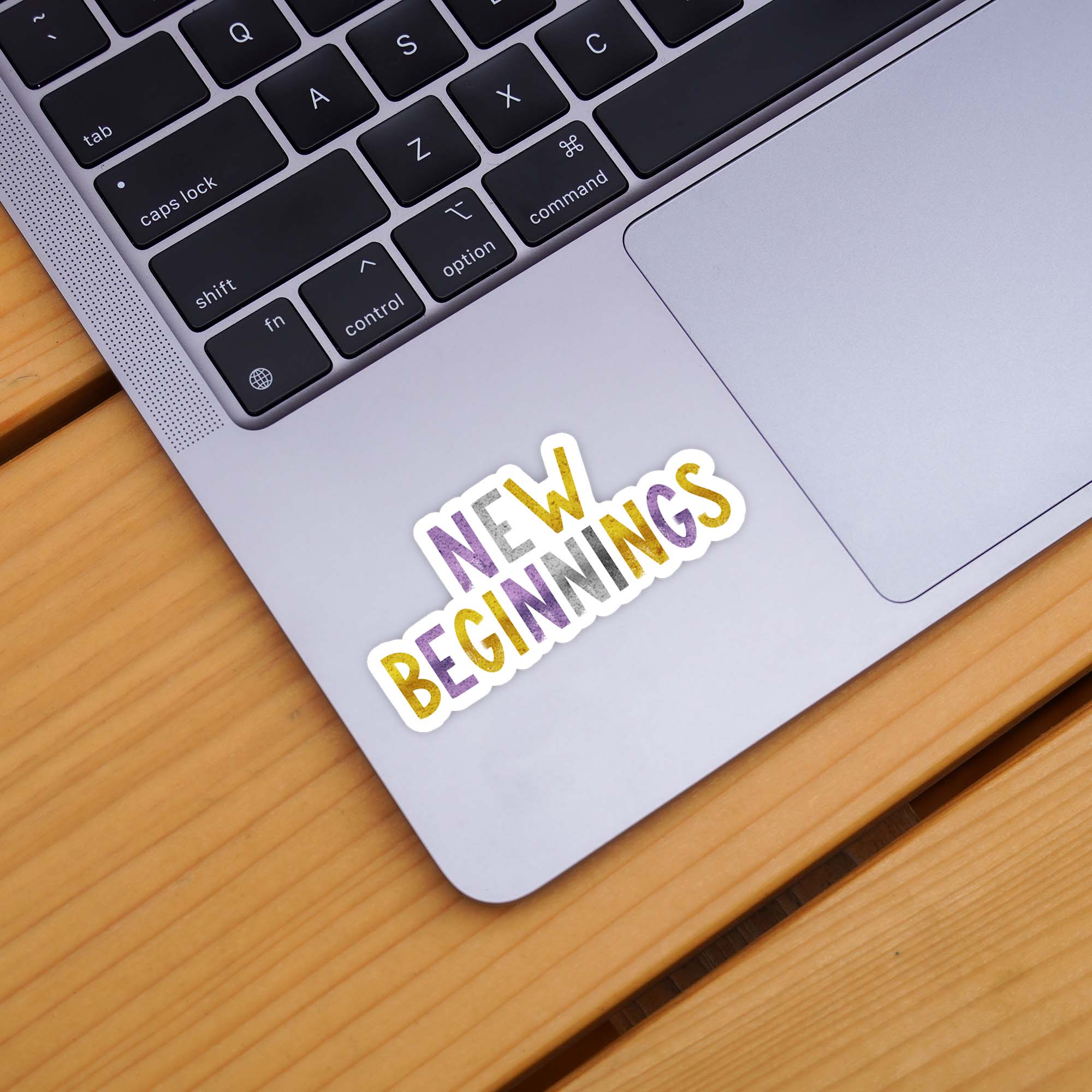  New Beginnings Positivity Lettering Sticker - Purple、mySite、ghnorth