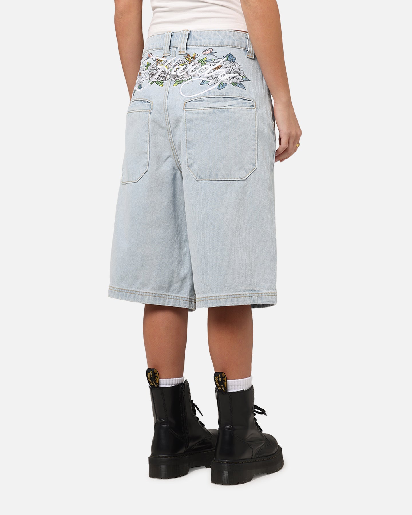 Ed Hardy Women's Flora Jorts Light Wash、mySite、zt4zffjzw