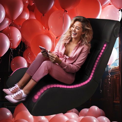 FOLDABLE GAMING CHAIR WITH ONBOARD SPEAKERS、、casual