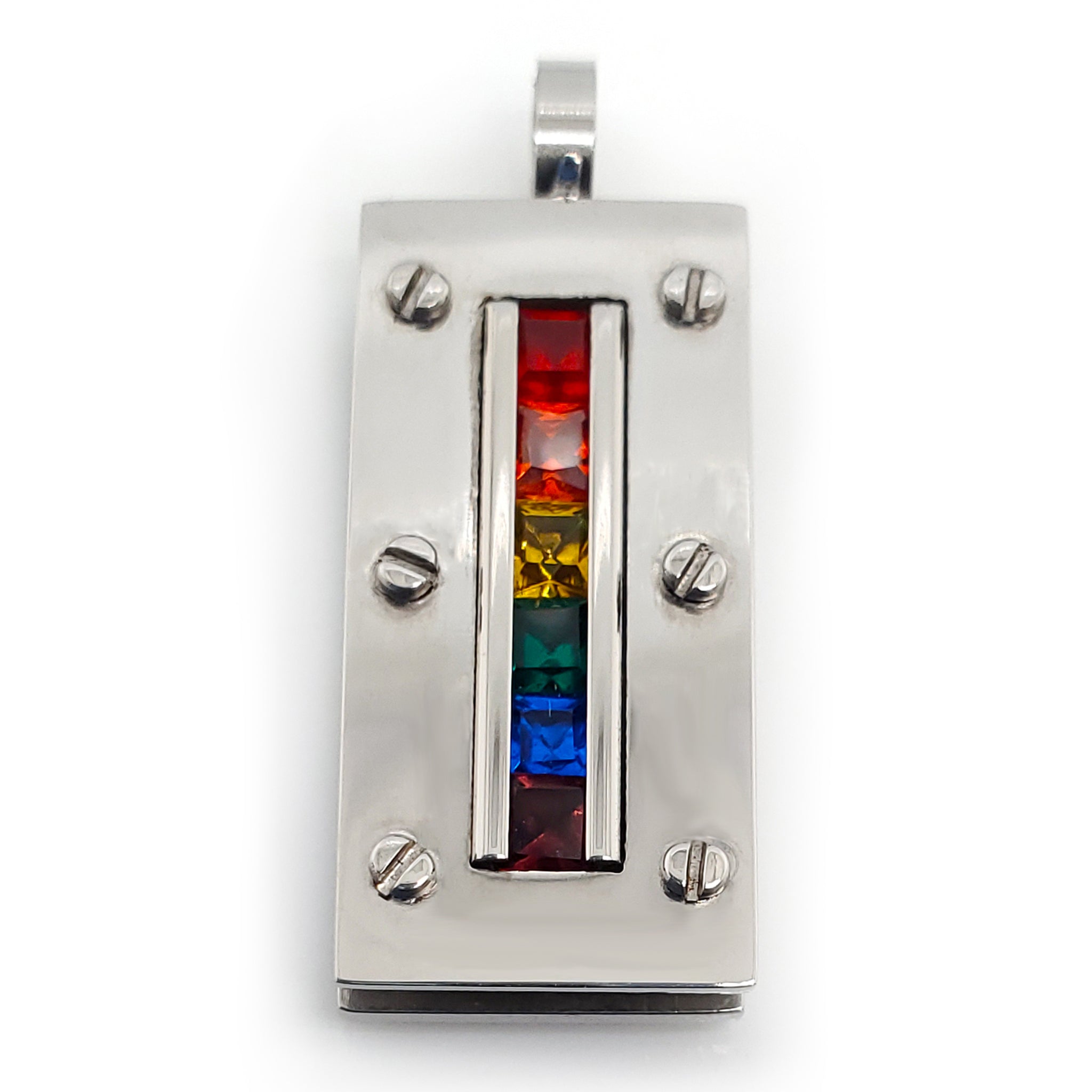 Stainless Steel Cubic Zirconia Rainbow Pendant / GPP1066、mySite、dreamappss