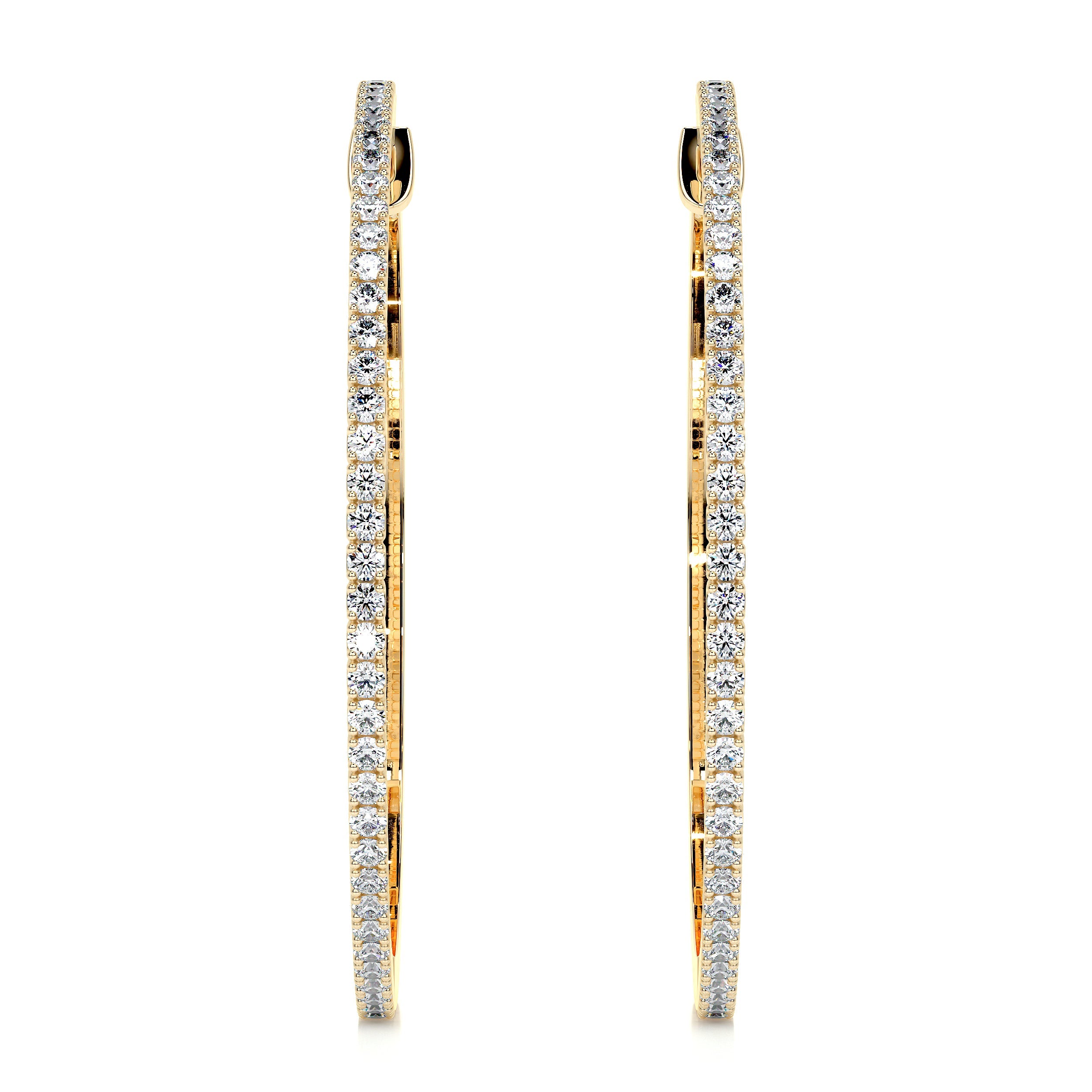 Cali Hoop Lab Grown Diamond Earrings (0.6 Carat) -18K Yellow Gold、mySite、hinf8tx79